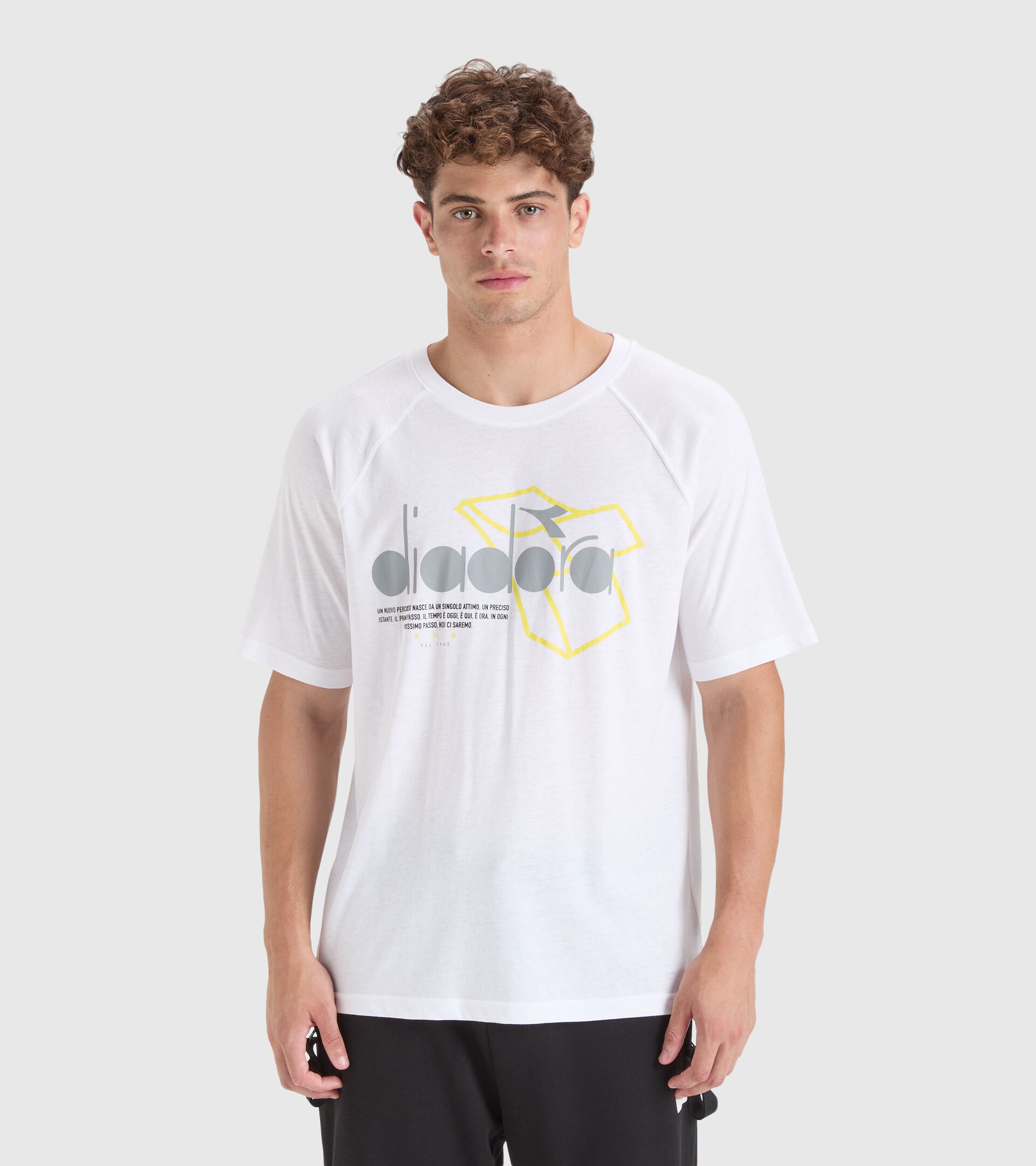 T-shirt en coton et polyester - Homme T-SHIRT SS  URBANITY BLANC VIF - Diadora