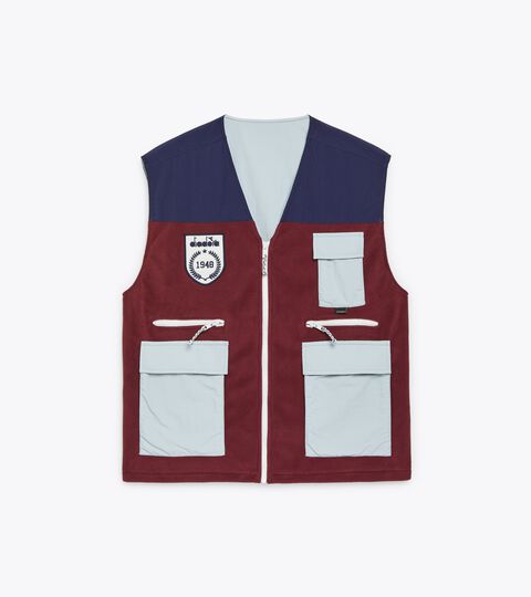 VEST LEGACY, MALAGA RD/OCEANA/HIGH RISE Vest with pockets - Made in italy - Gender Neutral VEST LEGACY MALAGA RD/OCEANA/HIGH RISE - Diadora
