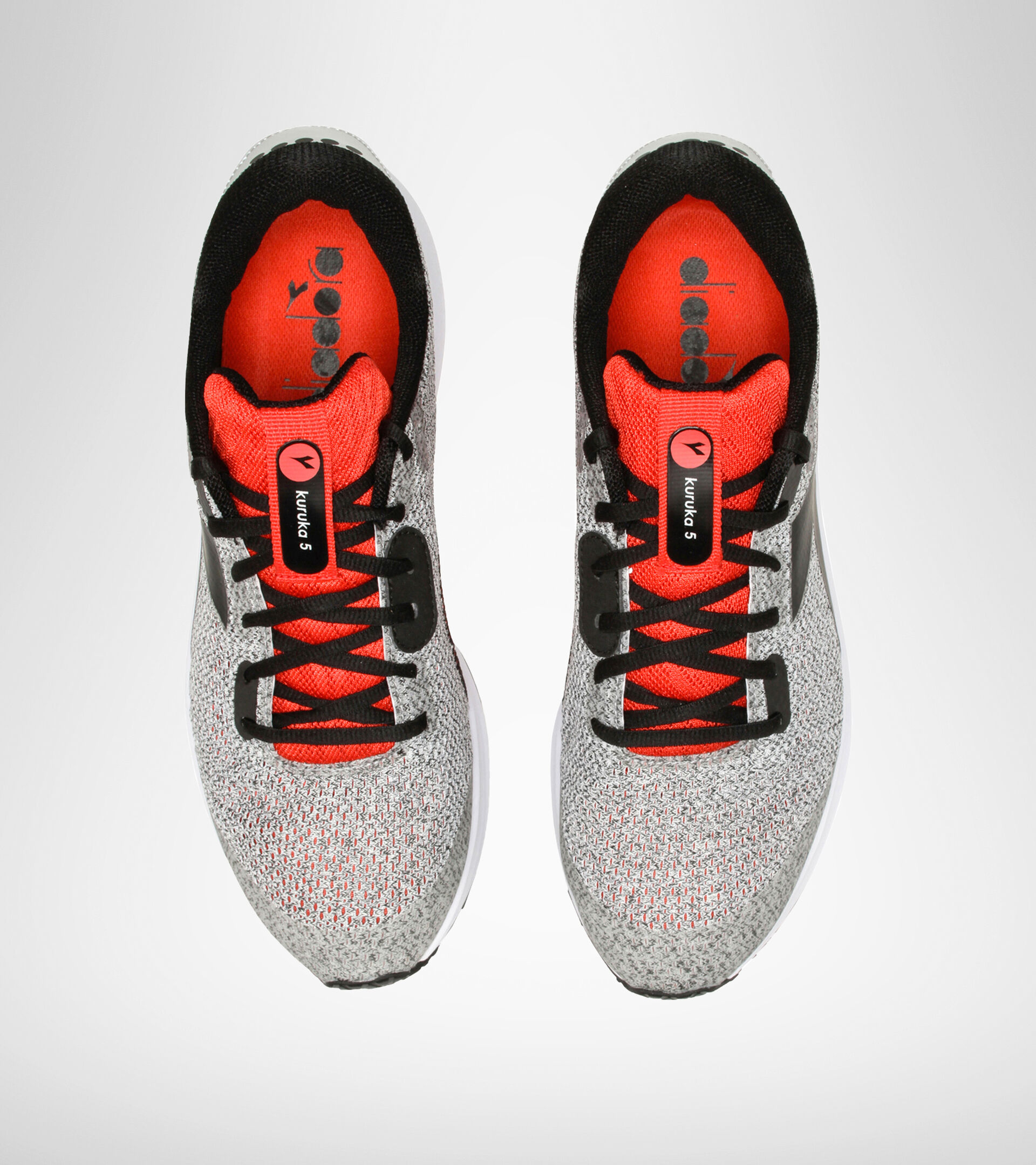 Chaussures de running - Homme KURUKA 5 ARGENT DD/NOIR/ROUGE FIESTA - Diadora
