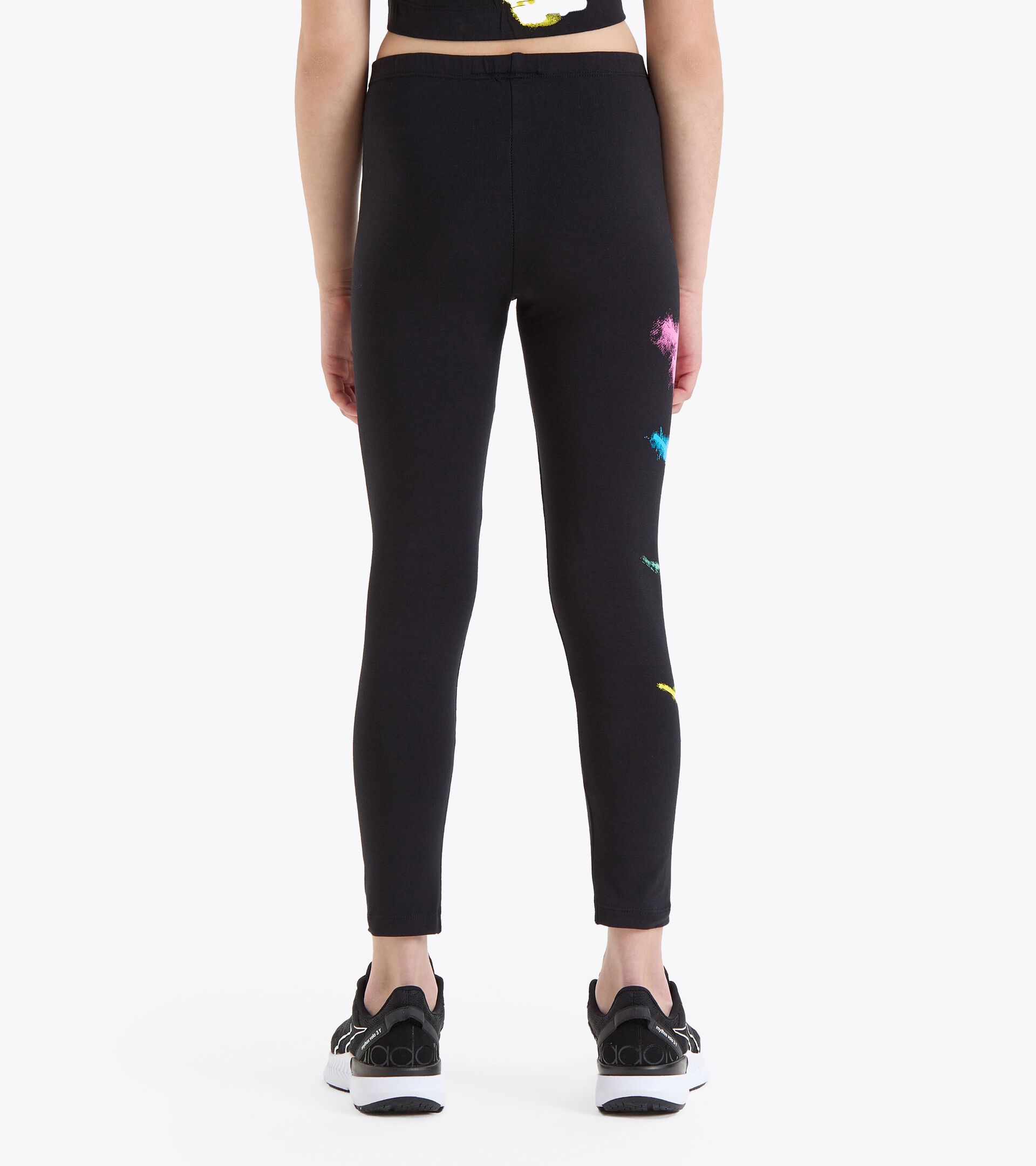 Leggings en coton - Fille JG. LEGGINGS WATER COLOR NOIR - Diadora