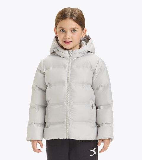 Puffer jacket - Girls JG. HOODIE INSULATED JACKET GREY ALASKA - Diadora