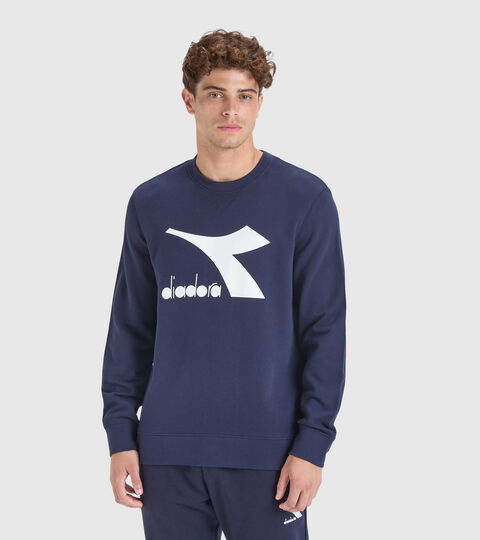 Felpa sportiva - Uomo SWEATSHIRT CREW CHROMIA BLU CLASSICO - Diadora