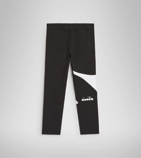JG.LEGGINGS POWER LOGO, SCHWARZ Sport-Leggings aus elastischem Baumwollfrottee - Mädchen JG.LEGGINGS POWER LOGO SCHWARZ - Diadora
