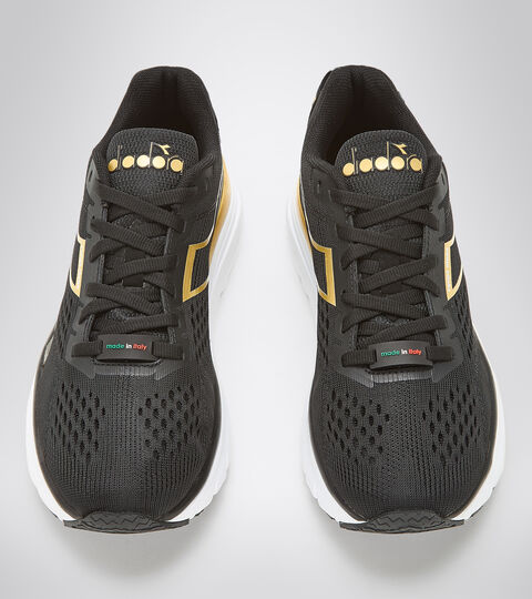 EQUIPE ATOMO W, BLACK/GOLD/WHITE Made in Italy - Running shoes - Women EQUIPE ATOMO W BLACK/GOLD/WHITE - Diadora