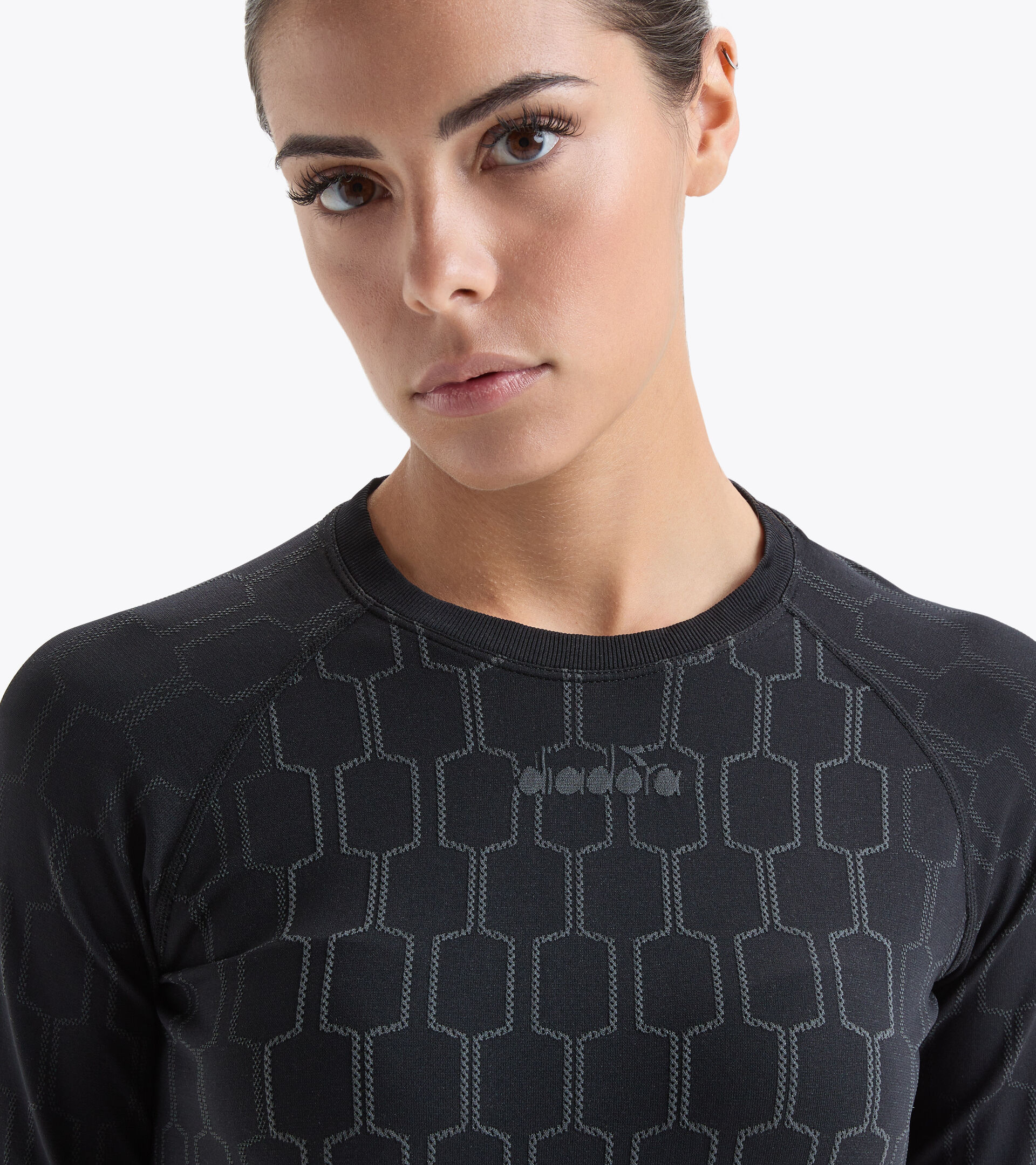 Long sleeves running T-shirt - Women L. LS SKIN FRIENDLY T-SHIRT BLACK - Diadora