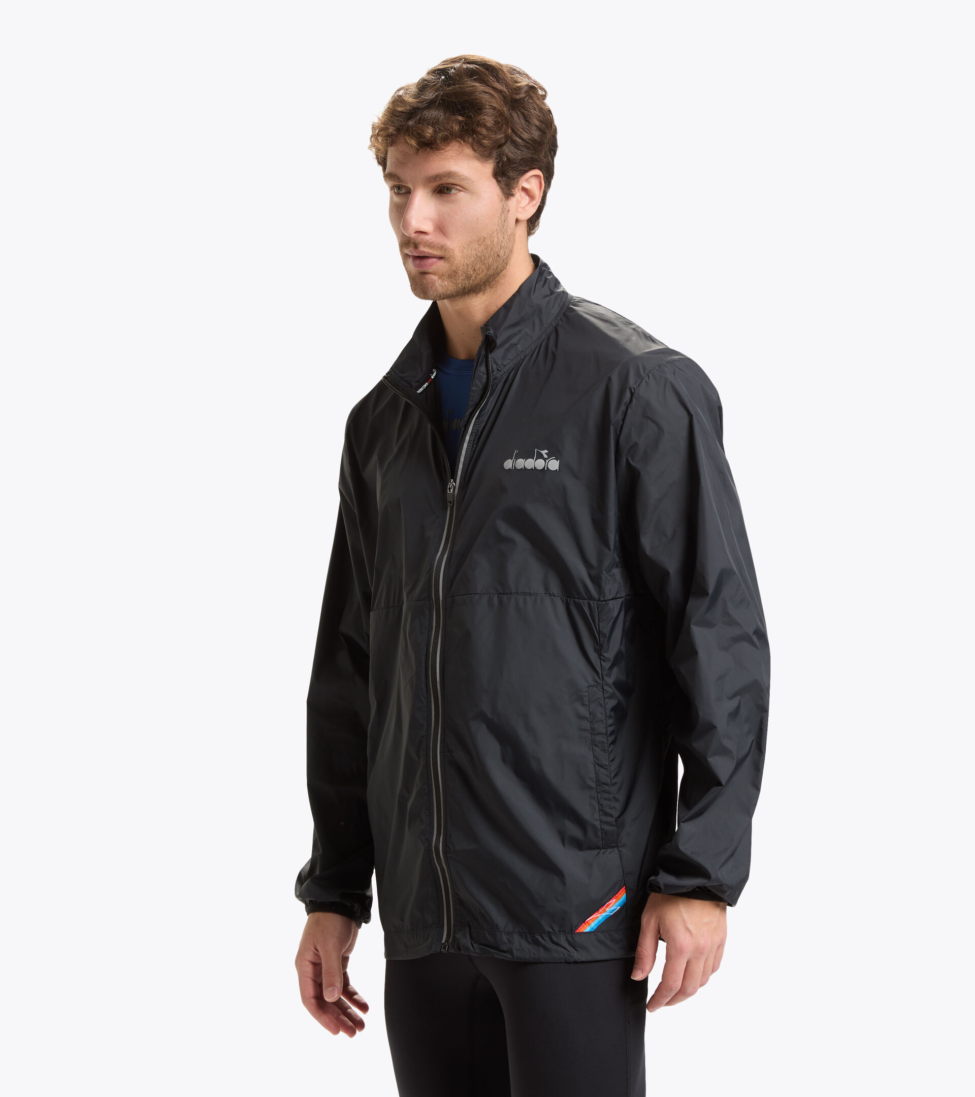 Veste de running coupe-vent - Homme PACKABLE WIND JACKET NOIR - Diadora