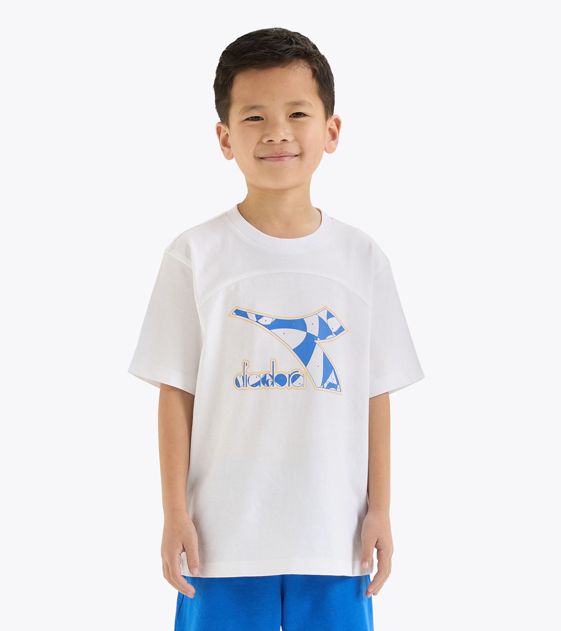 T-Shirt aus Baumwolle - Jungen
 JB.T-SHIRT SS RIDDLE STRAHLEND WEISSE - Diadora