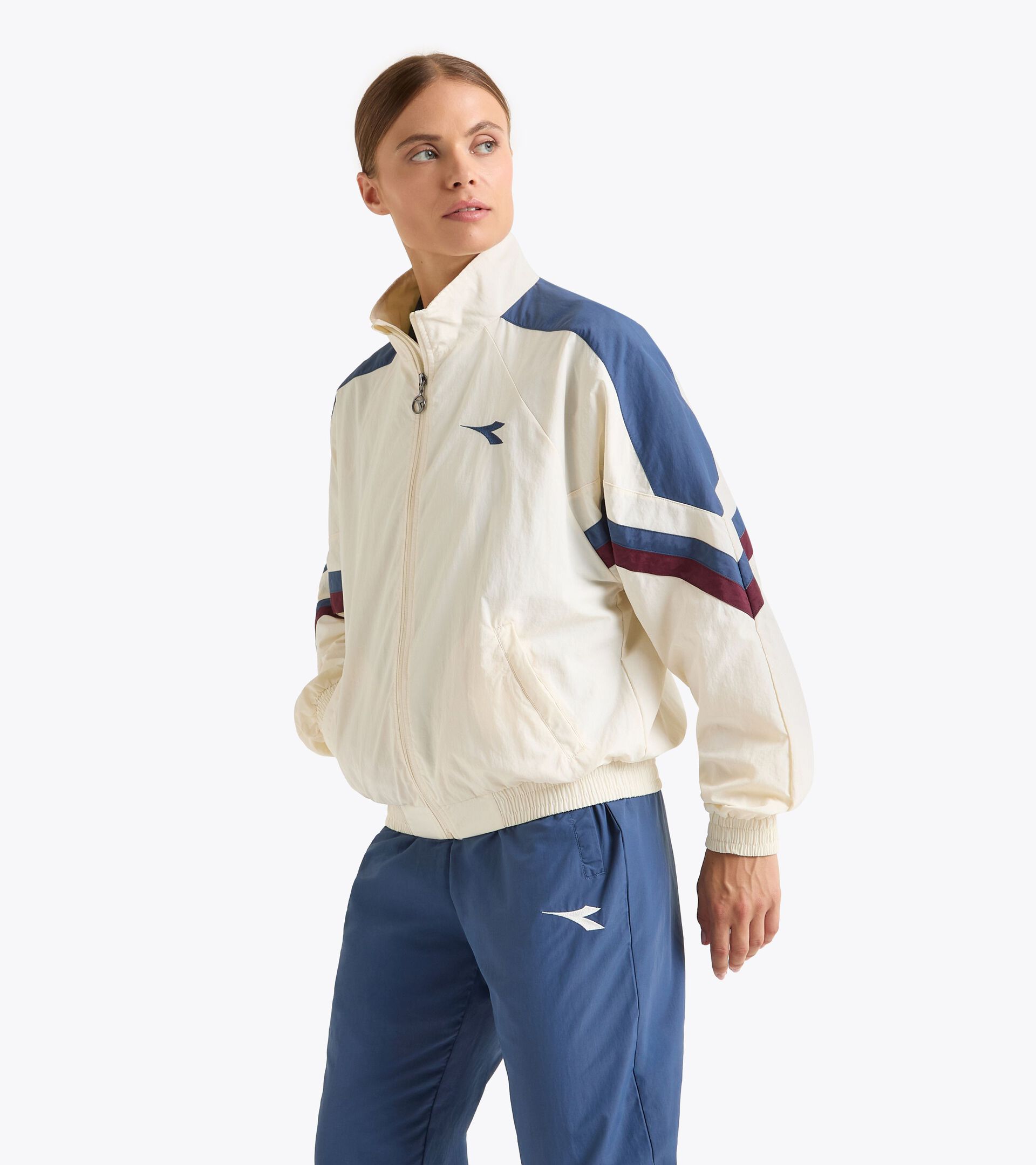 Chaqueta de tenis - Competición - Para todos los géneros U. TRACK JACKET MATCH BLANCO MURMURAR - Diadora