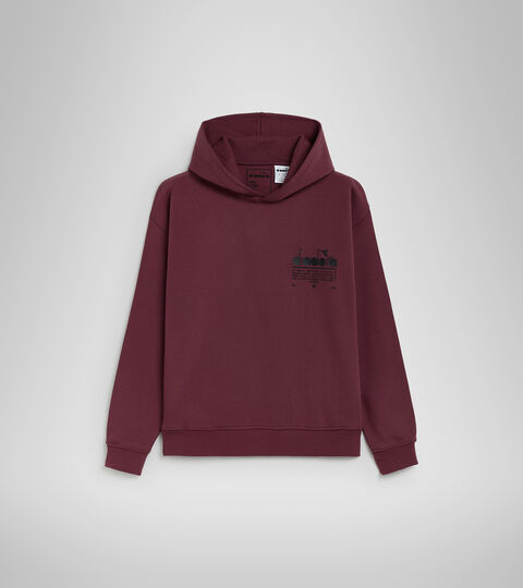 Cotton hooded sweatshirt - Unisex HOODIE MANIFESTO AFRICAN VIOLET - Diadora