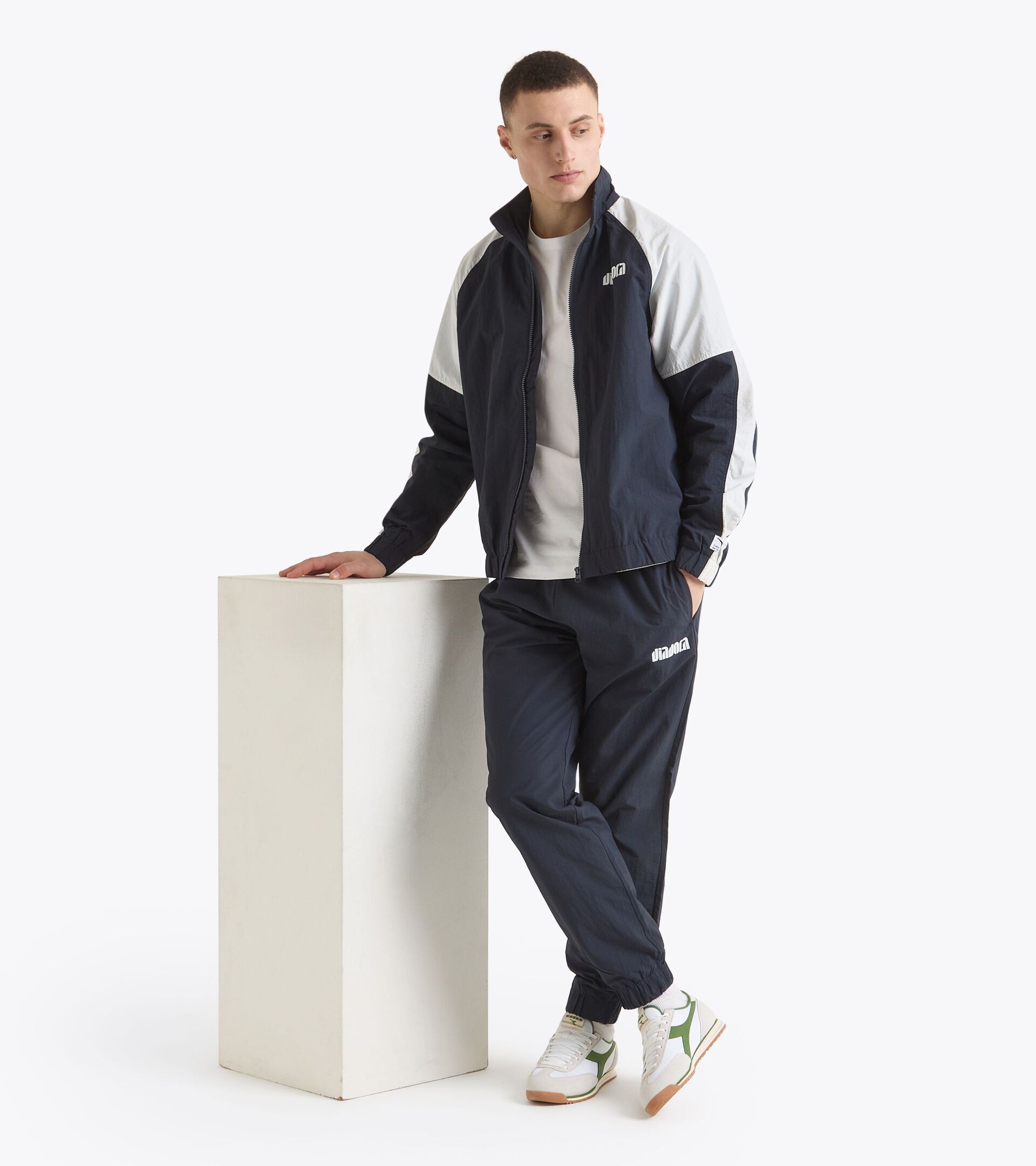 Polyamide tracksuit - All-gender TRACKSUIT ATHL. LOGO I BLUE DENIM - Diadora