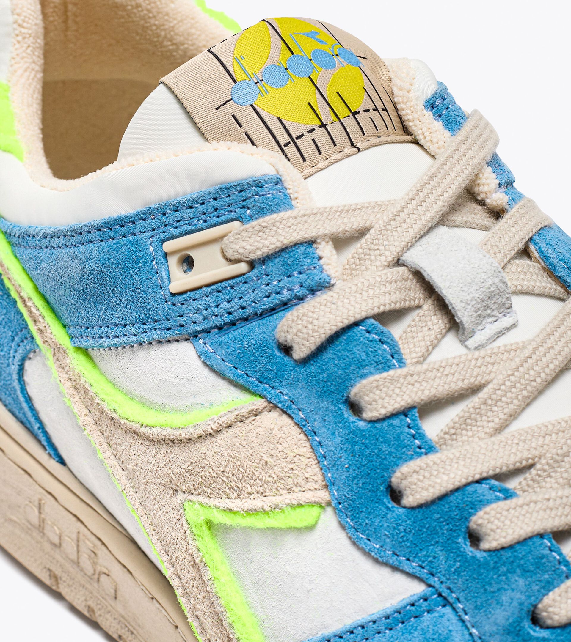 Scarpe Diadora Heritage B.560 Used Sneaker Casual Unisex Pelle Bianco