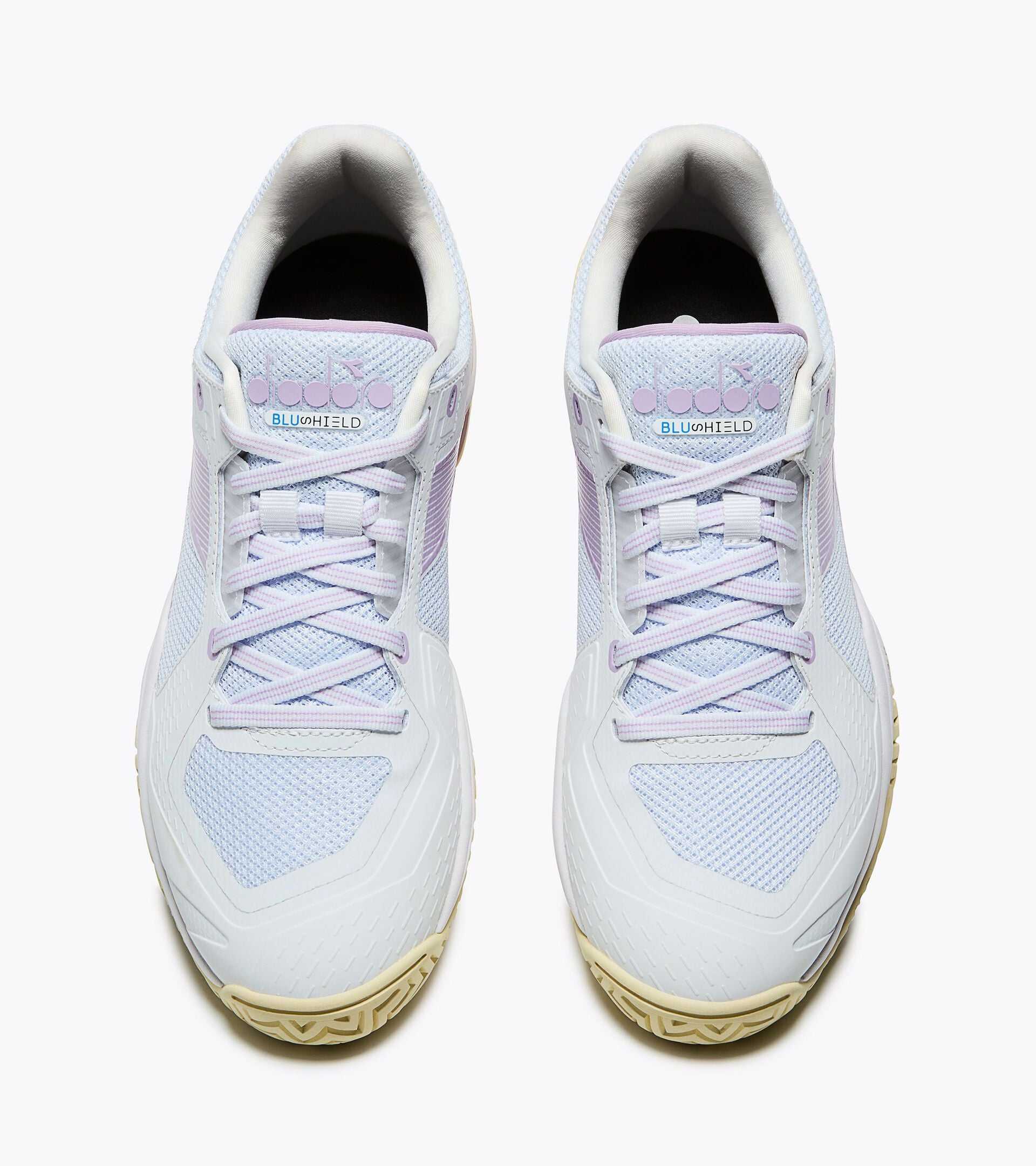 Tennis shoe for hard surfaces and clay courts -  Protection and cushioning - Women&rsquo;s BLUSHIELD TORNEO 3 W AG WHITE/ORCHID BLOOM - Diadora