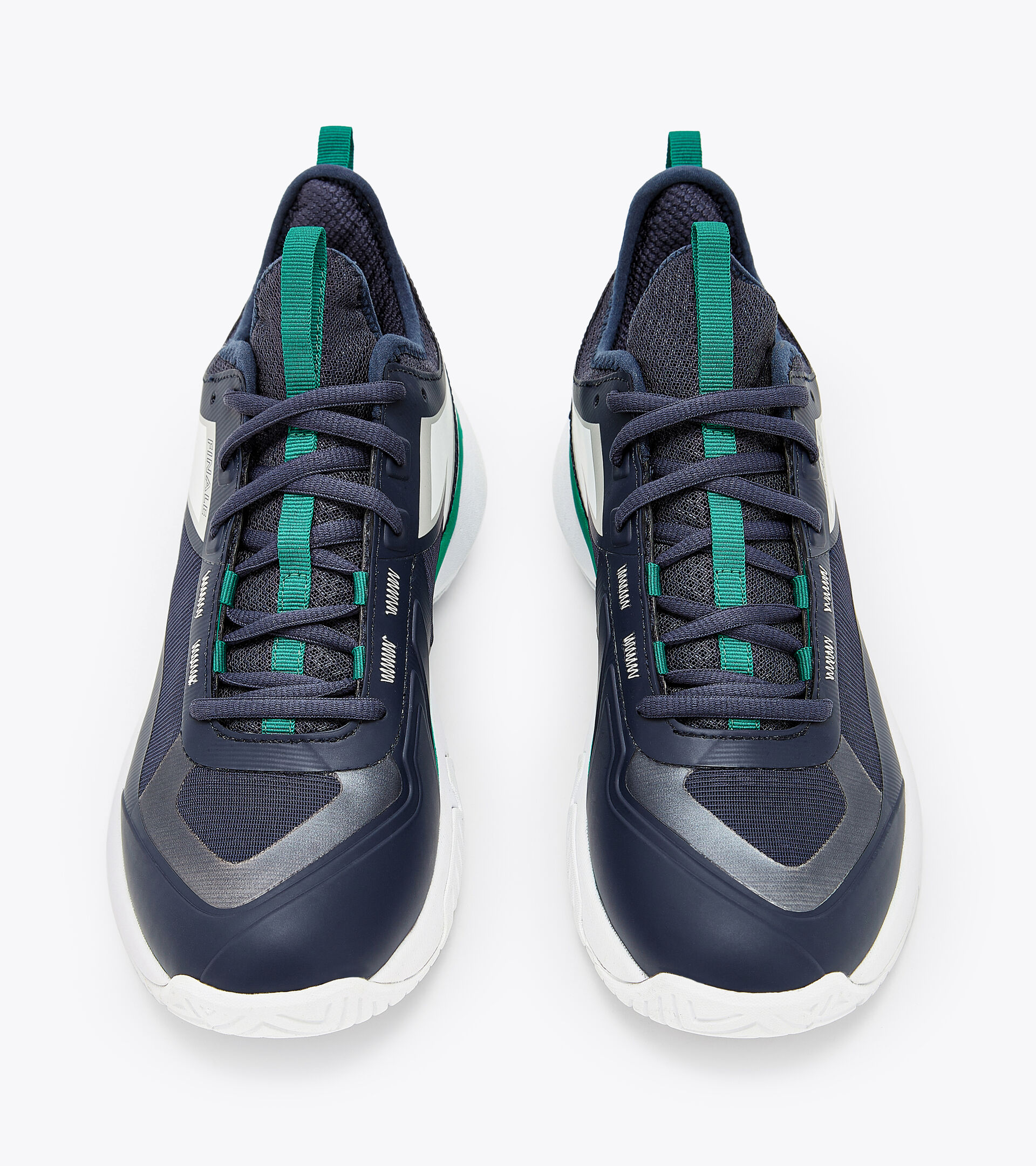 Tennis shoes for hard surfaces or clay courts - Men FINALE AG BLUE CORSAIR/WHITE - Diadora