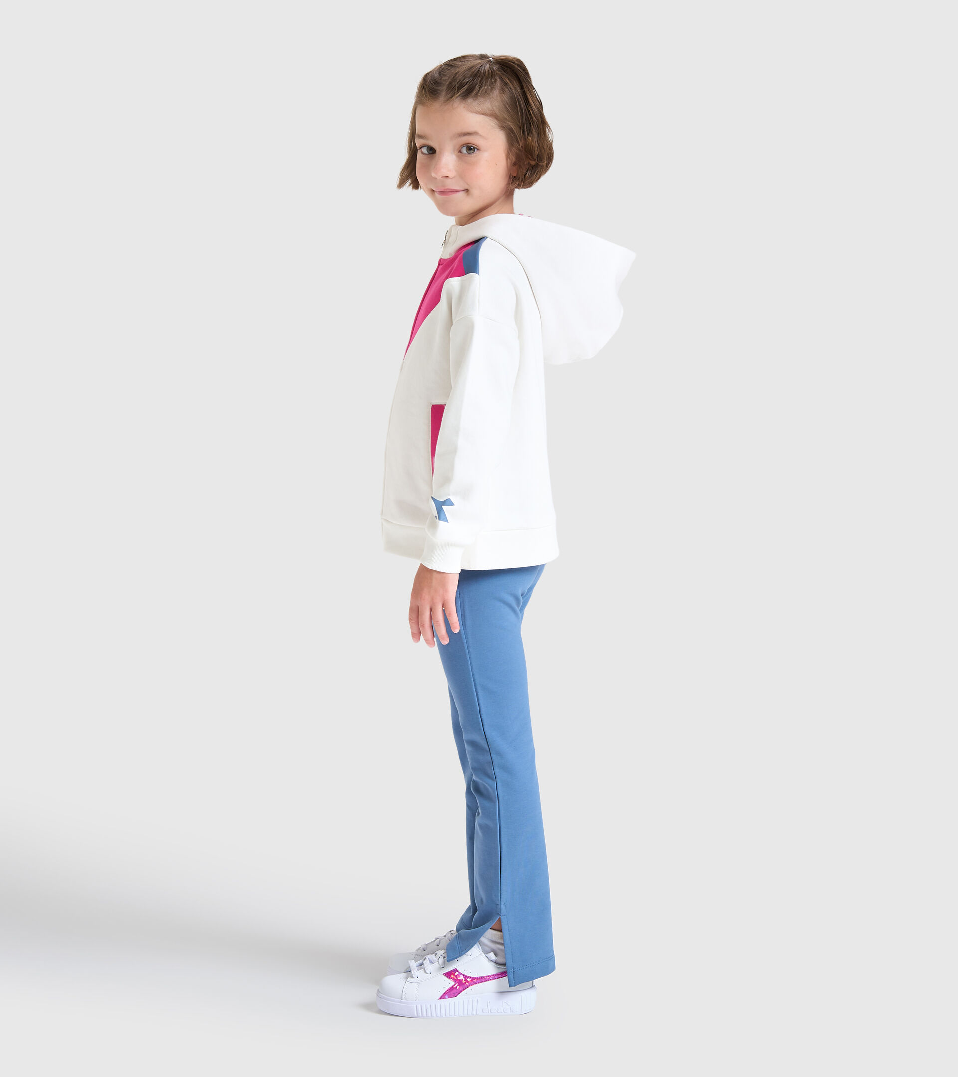 Tracksuit - Kids JG.HD FZ TRACKSUIT TWINKLE WHISPER WHITE - Diadora