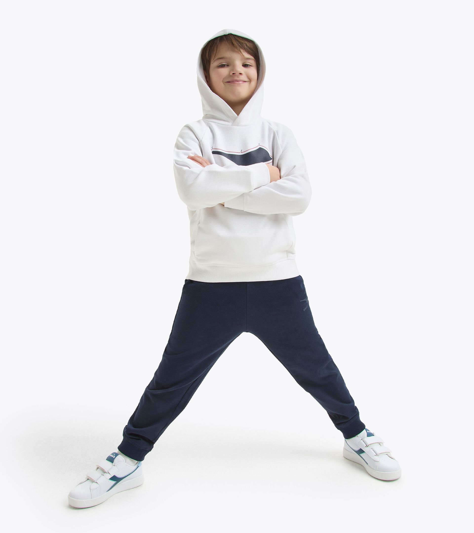 Sudadera con capucha - Niños y adolescentes
 JB. HOODIE RIDDLE BLANCO VIVO - Diadora