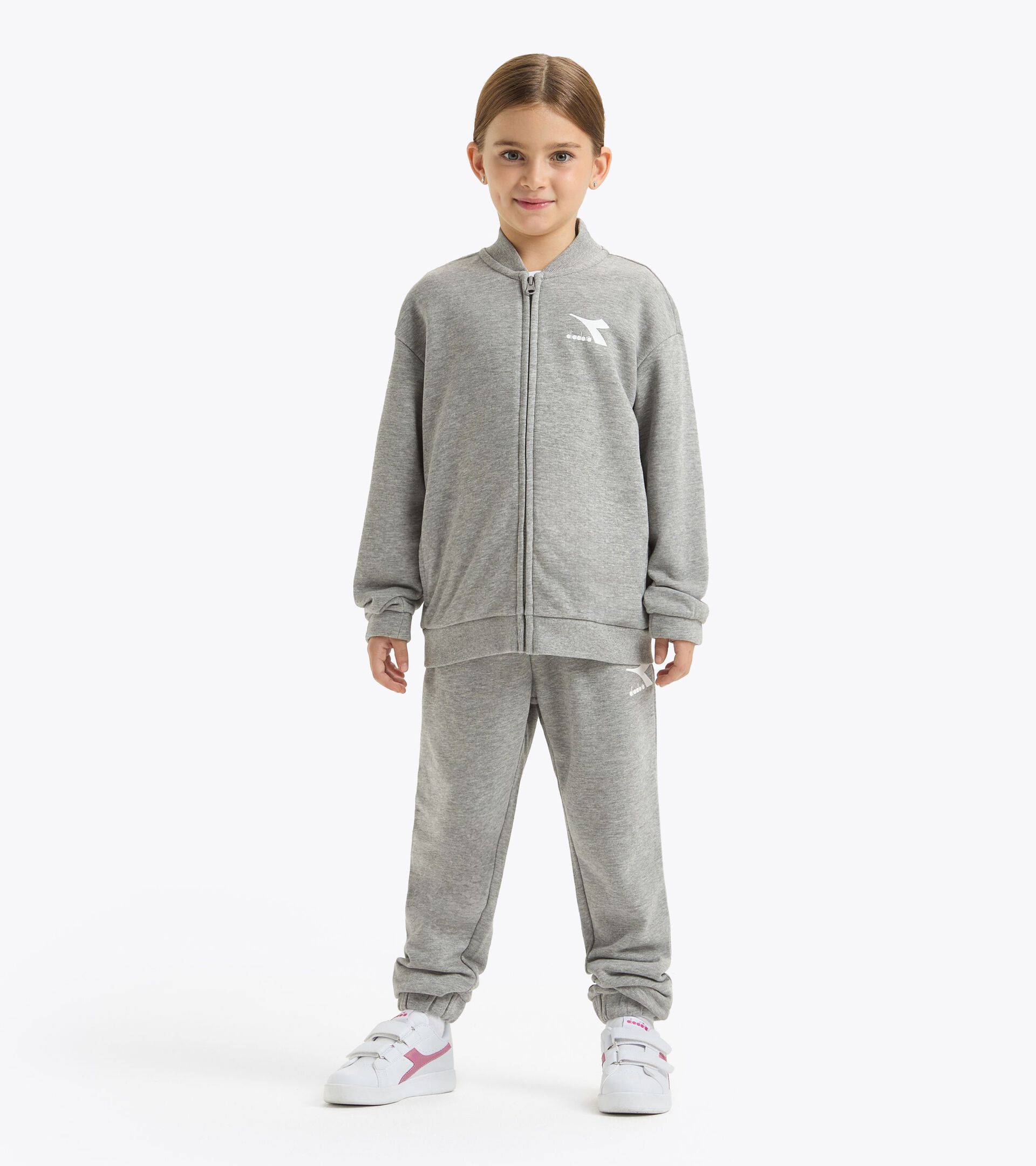 Survêtement de sport - Enfants JU. TRACKSUIT FZ CORE GRATTE CIEL MELANGE - Diadora