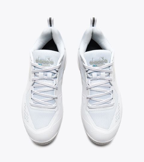BLUSHIELD TORNEO 2 AG WIDE, WHITE/WHITE/WHITE Wide-fit tennis shoes for hard surfaces or clay - Men BLUSHIELD TORNEO 2 AG WIDE WHITE/WHITE/WHITE - Diadora