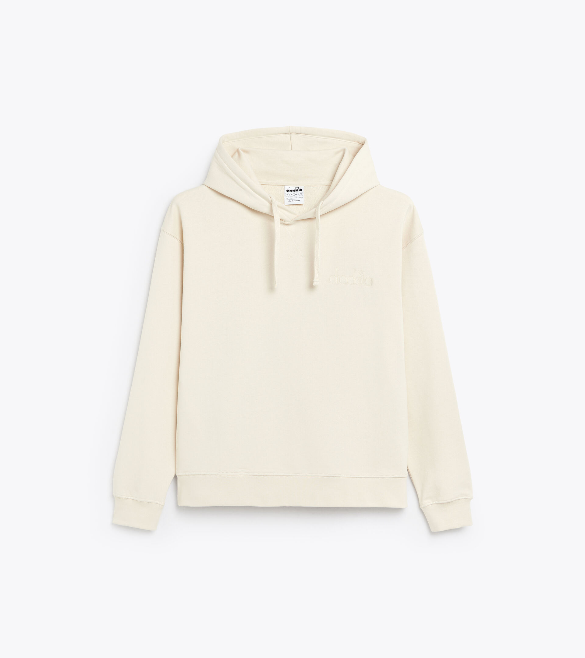 Sweat-shirt à capuche en coton - Unisexe HOODIE SPW LOGO BLANC CYGNE - Diadora