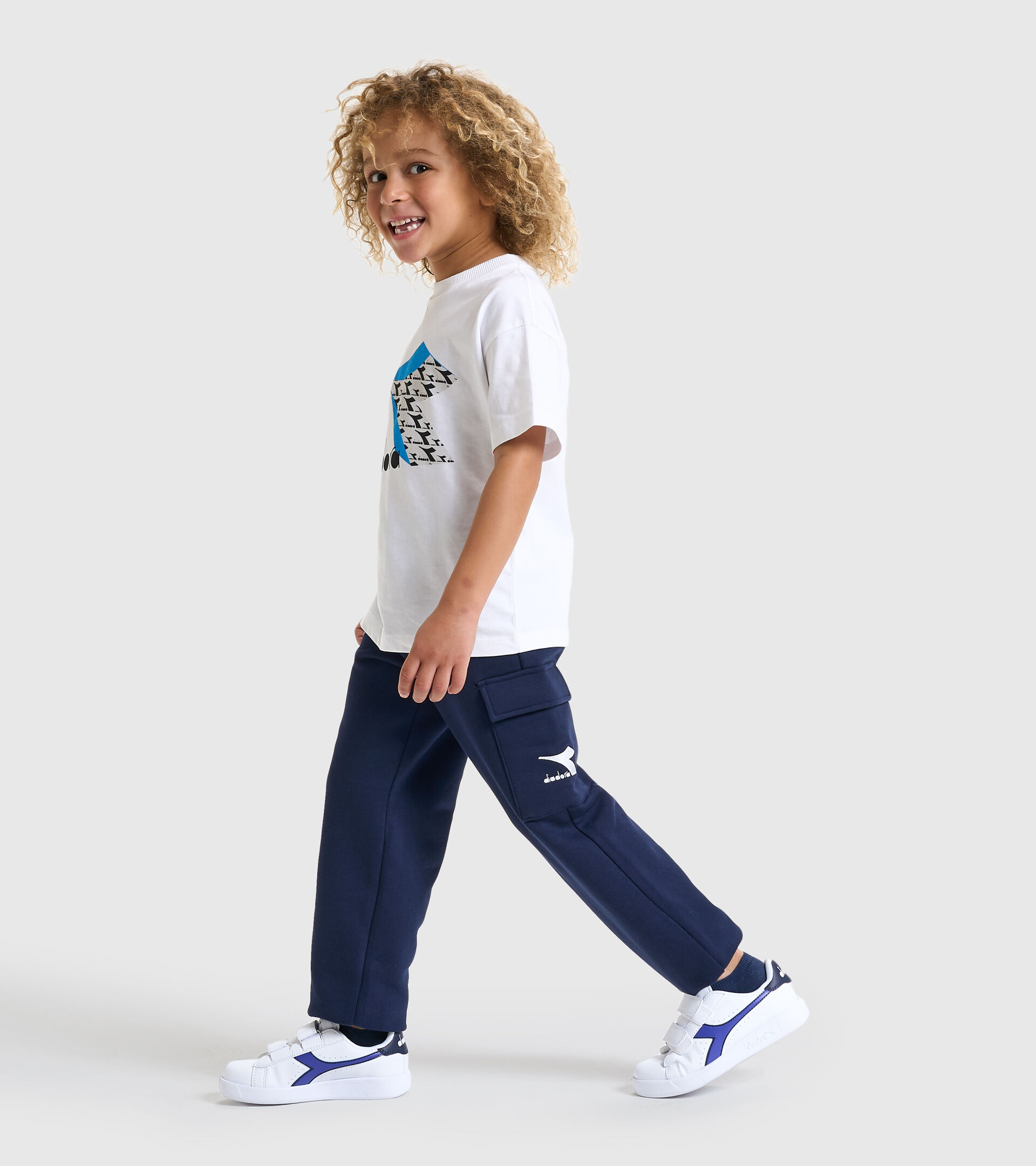 Sports trousers - Kids JB.PANTS CUFF HOOPLA CLASSIC NAVY - Diadora