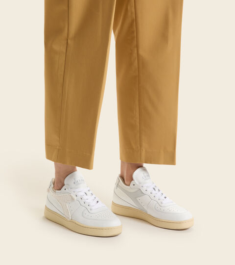 MI BASKET ROW CUT CROCHET WN, BIANCO Scarpa Heritage - Donna MI BASKET ROW CUT CROCHET WN BIANCO - Diadora