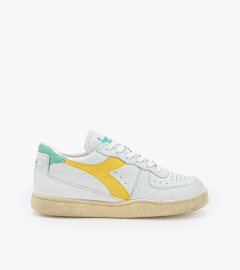 Heritage shoes - Unisex MI BASKET LOW USED WHITE/YELLOW CROMS - Diadora