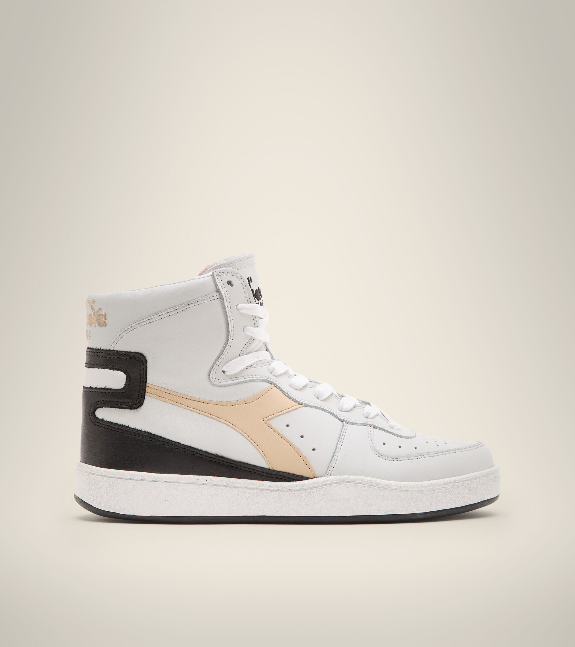 Footwear Heritage UNISEX MI BASKET USED BIANCO/BEIGE TE CHAI Diadora