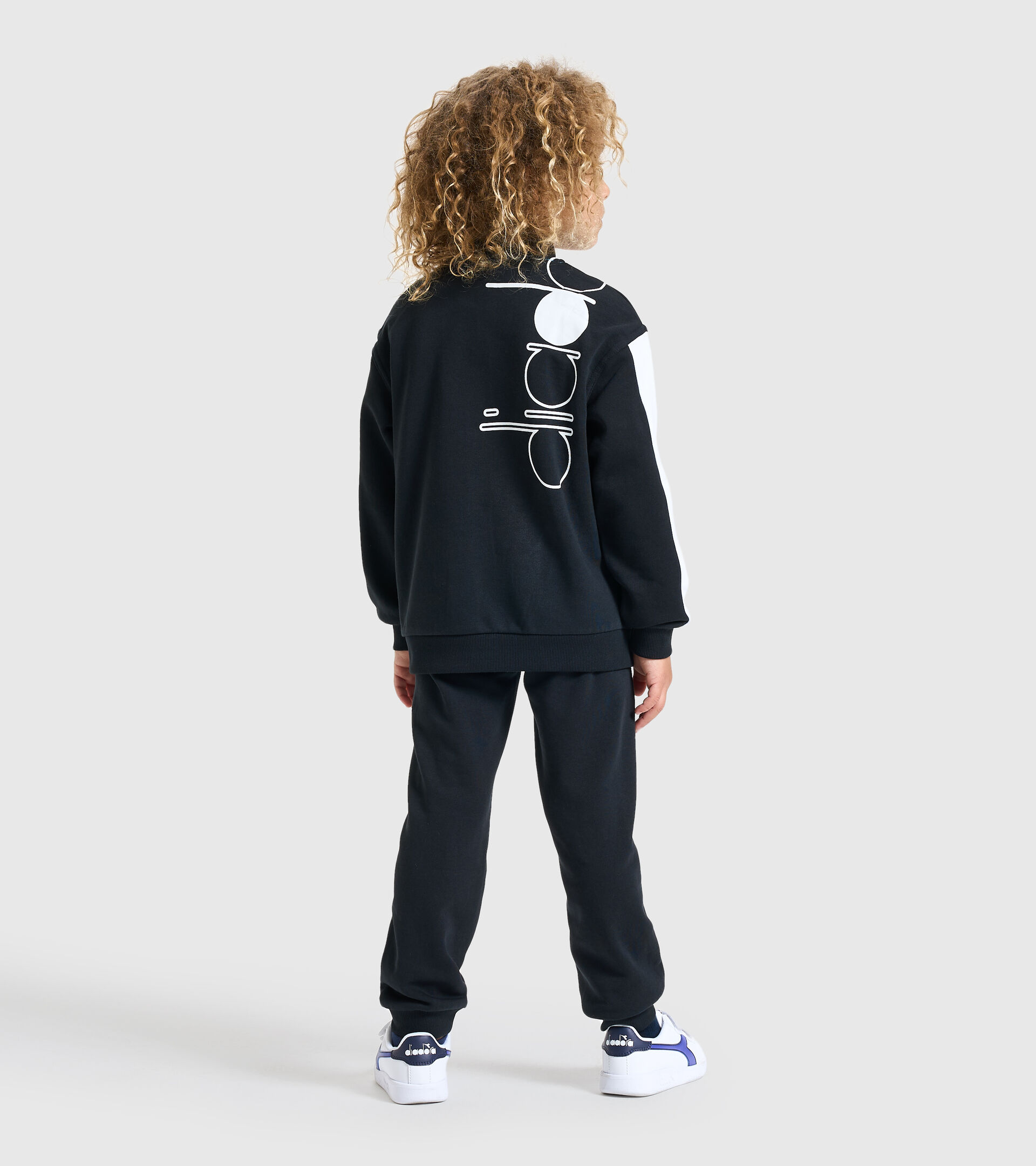 Tracksuit - Kids JB.TRACKSUIT FZ HOOPLA BLACK - Diadora