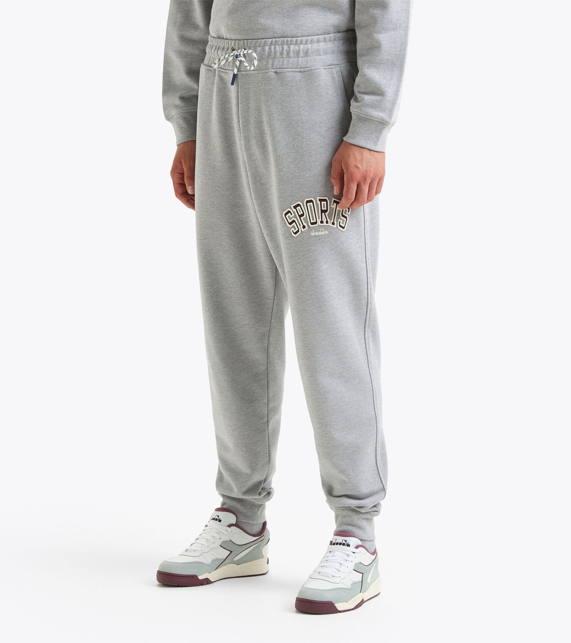 Jogger pants with recycled cotton - Made in italy - Gender Neutral JOGGER PANT LEGACY HIGH RISE MELANGE - Diadora