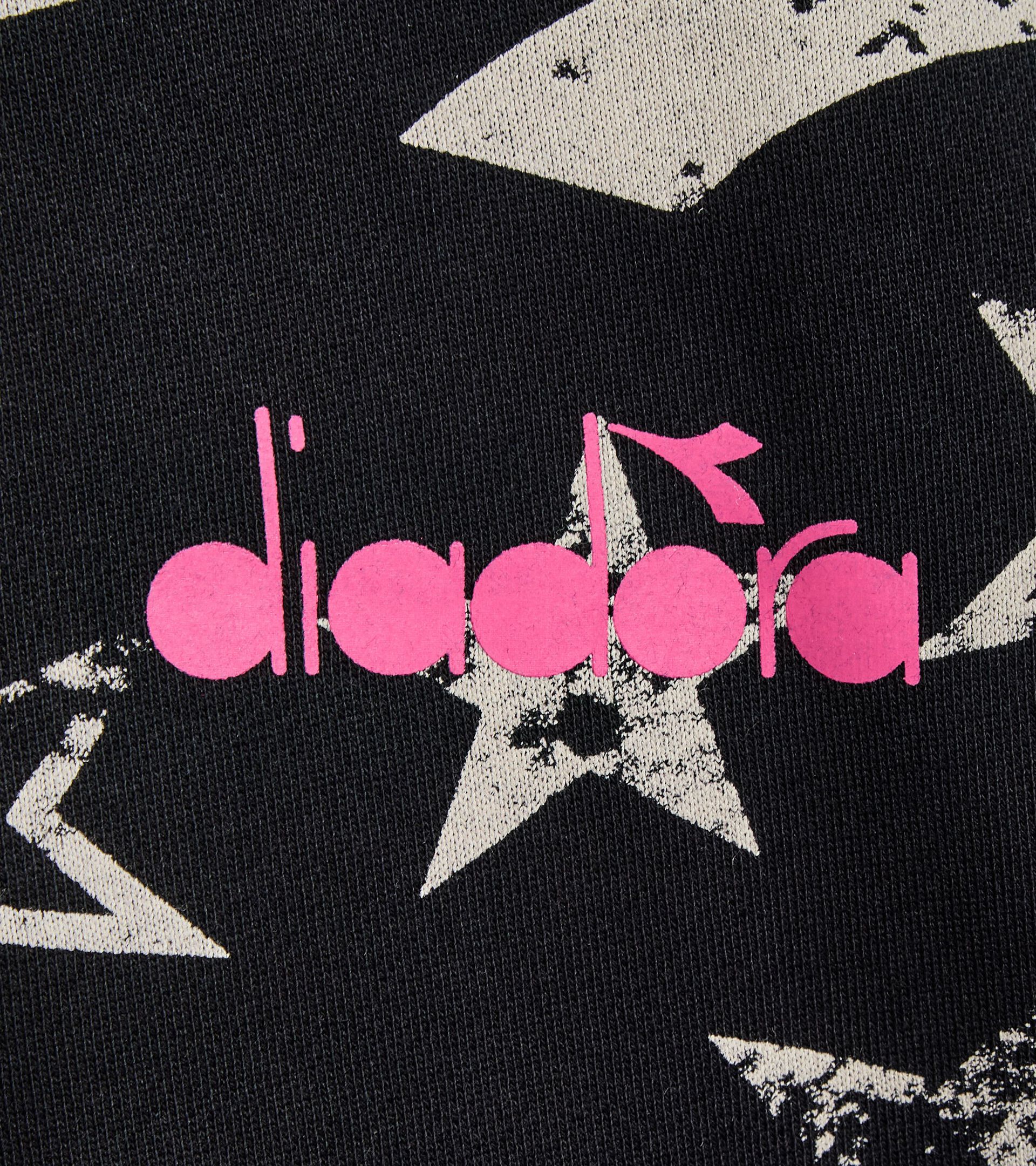 Hoodie - Mädchen JG. HOODIE FZ STARS SCHWARZ - Diadora