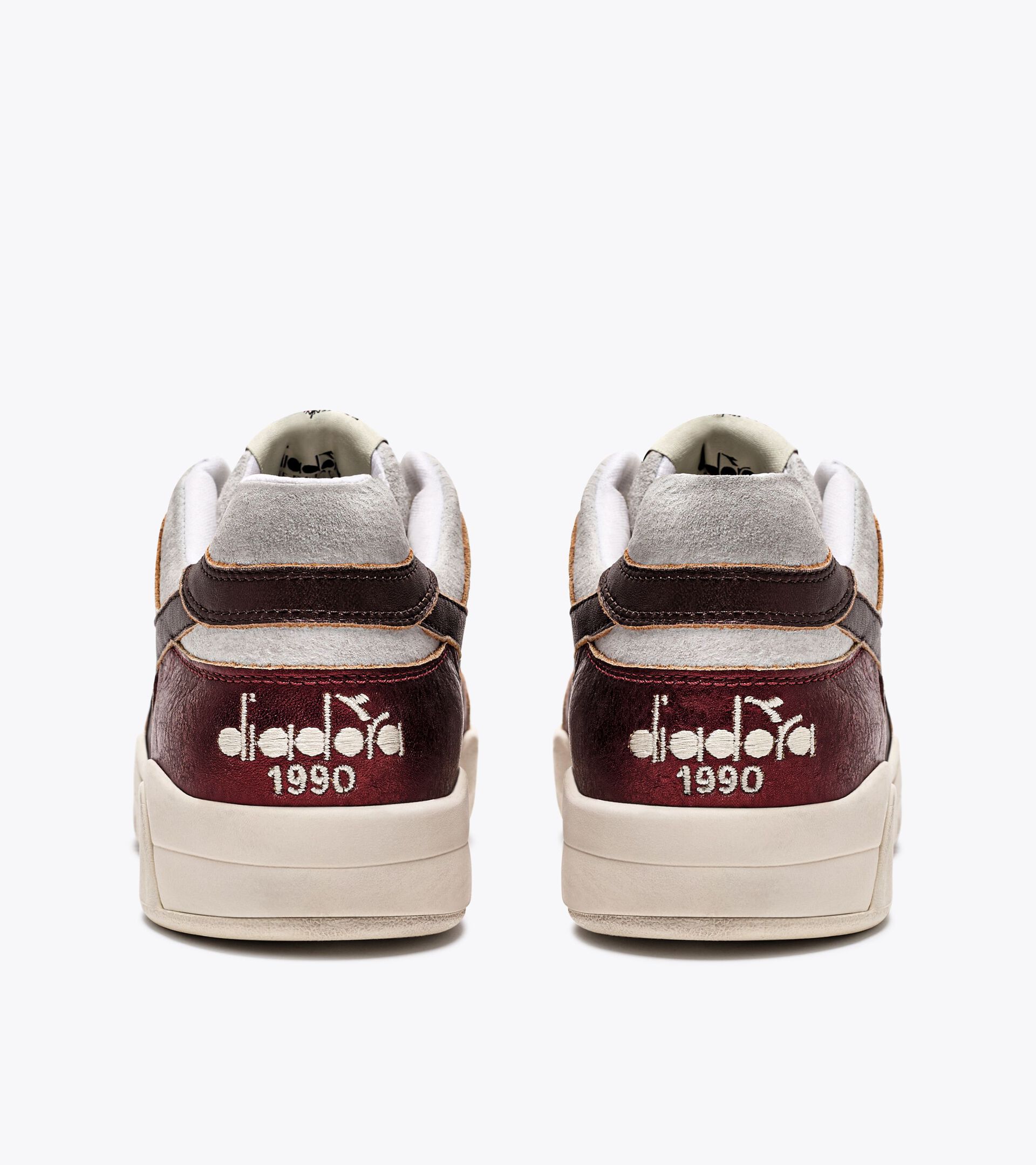 Sneaker Heritage - Donna B.560 METAL PIGSKIN WN BIANCO/ROSSO MELA COTTA - Diadora