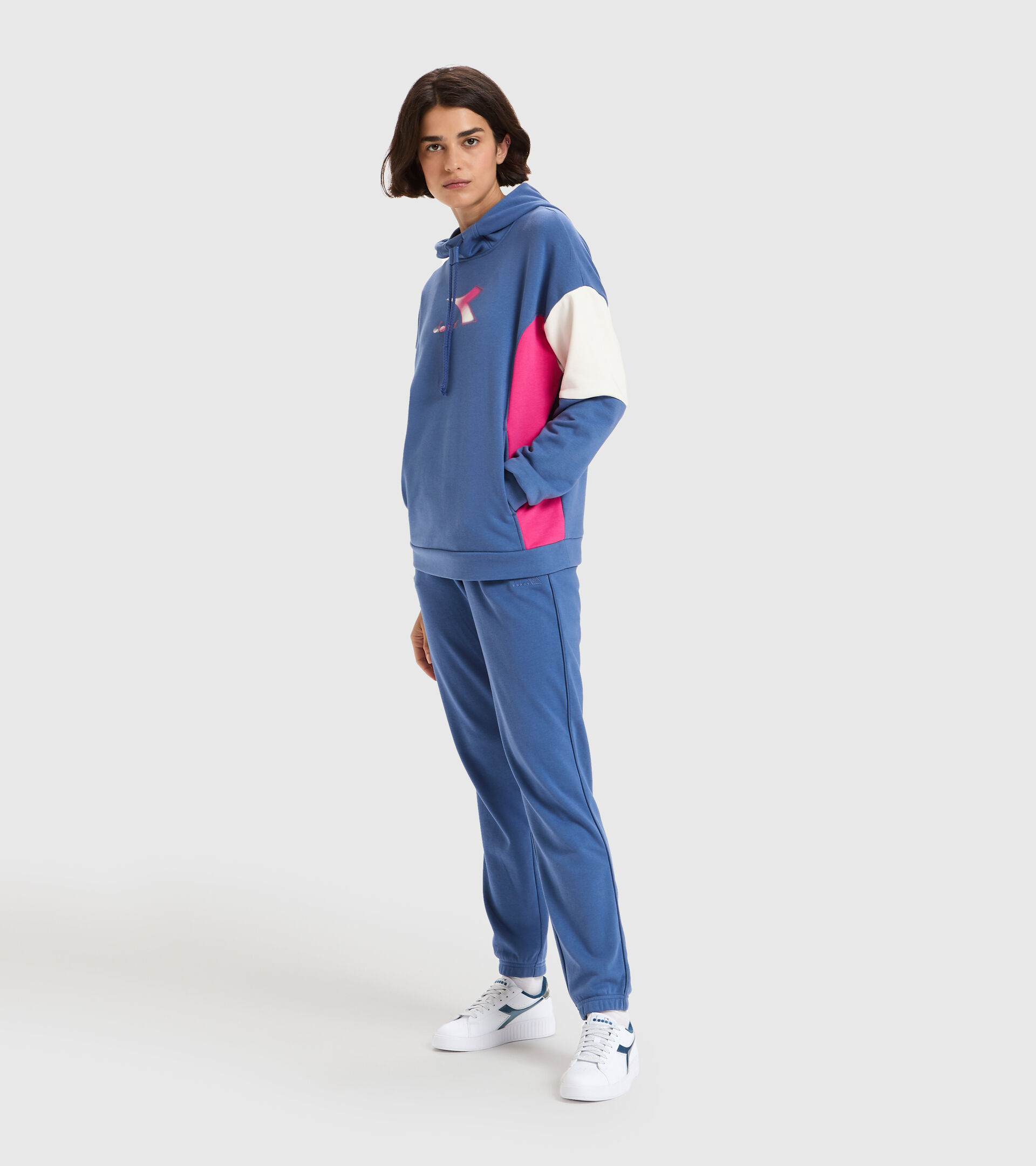 Hooded sweatshirt - Women L.HOODIE LUSH BIJOU BLUE - Diadora