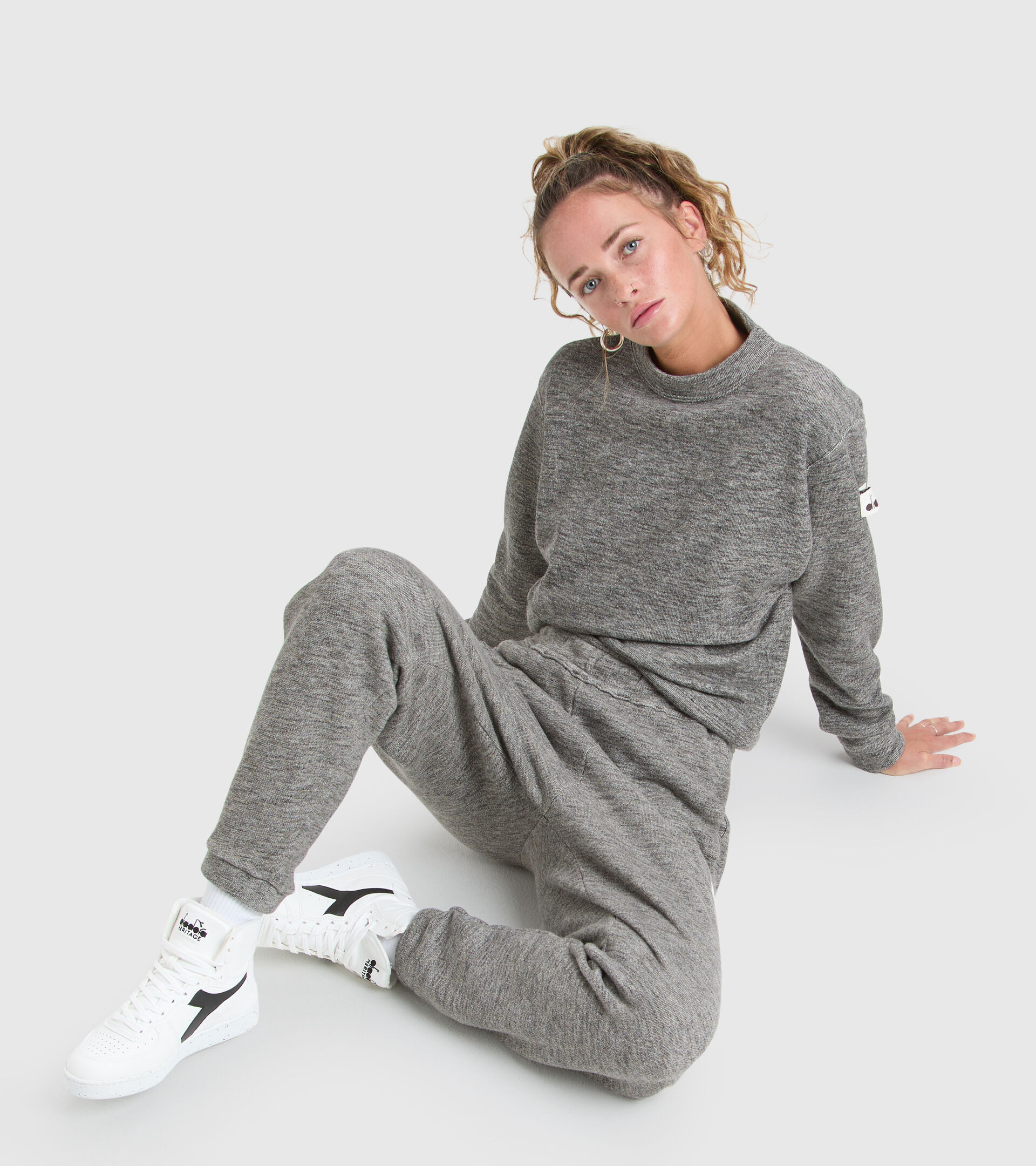 Sporthose - Damen L. PANT MANIFESTO 2030 TURKE KOFFEE BRAUN MELANGE - Diadora