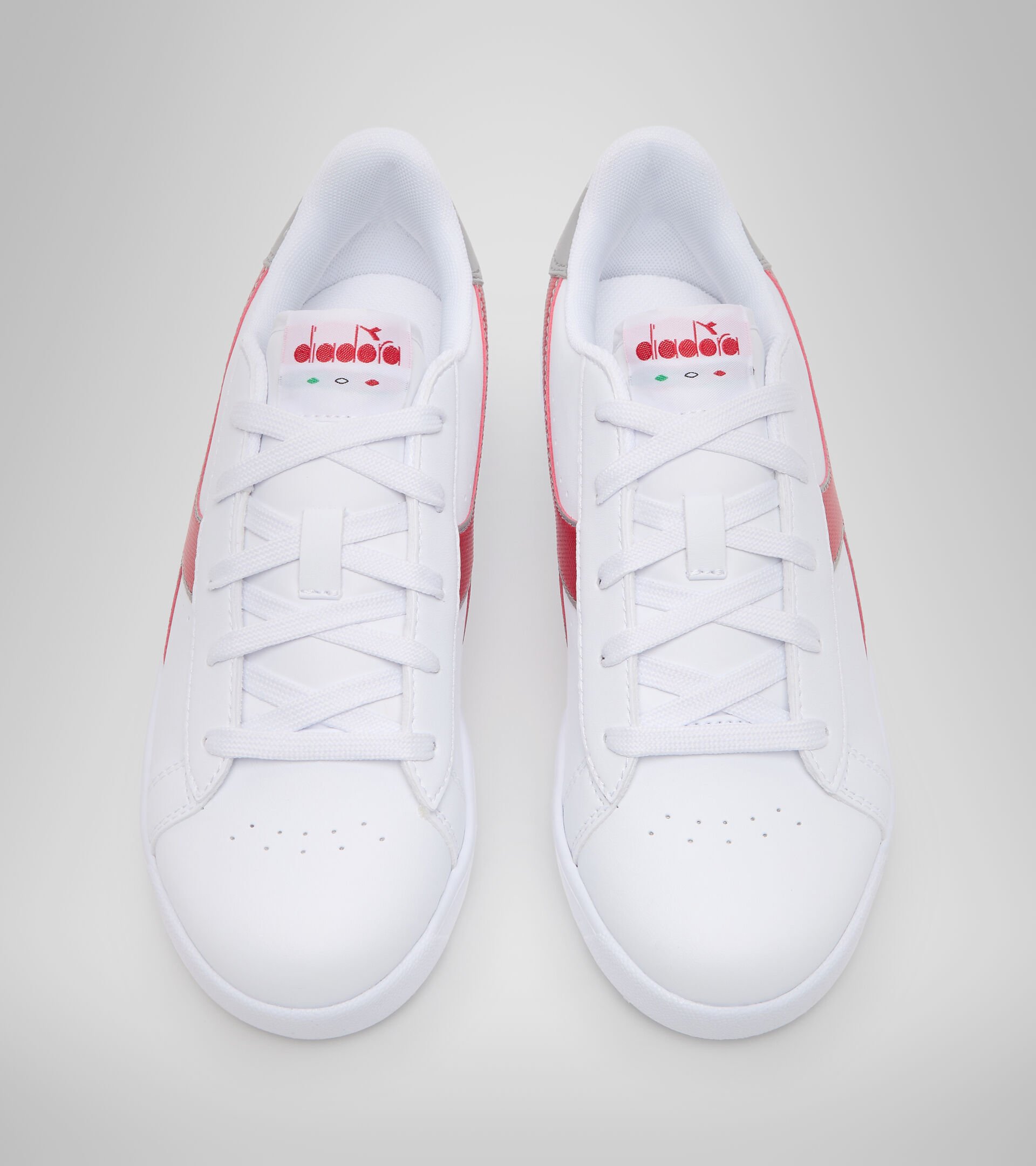 Sports shoes - Youth 8-16 years GAME P GS WHITE/TANGO RED - Diadora