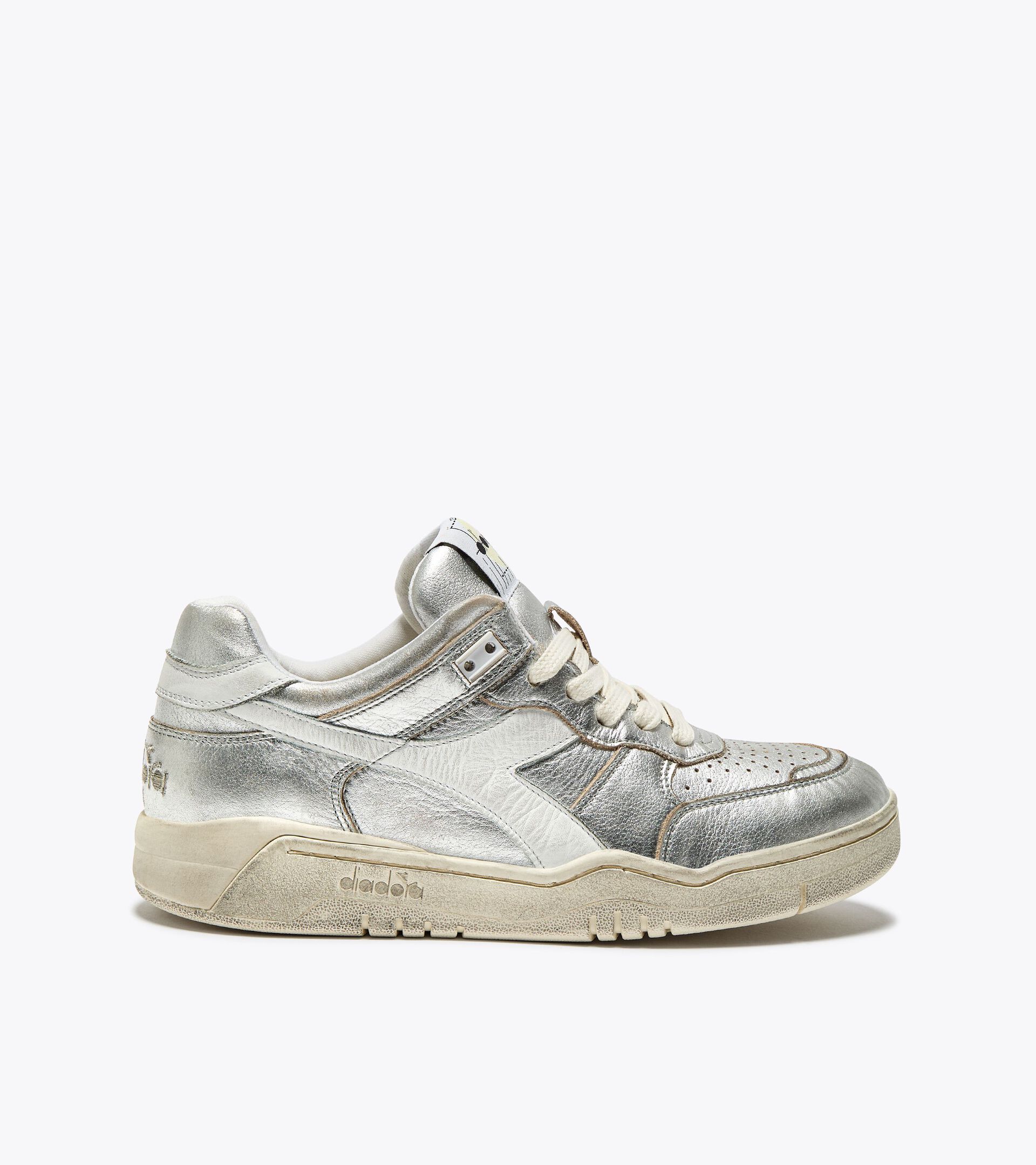 Heritage leather sneaker - Women’s B.560 METALLIC WN WHITE - Diadora