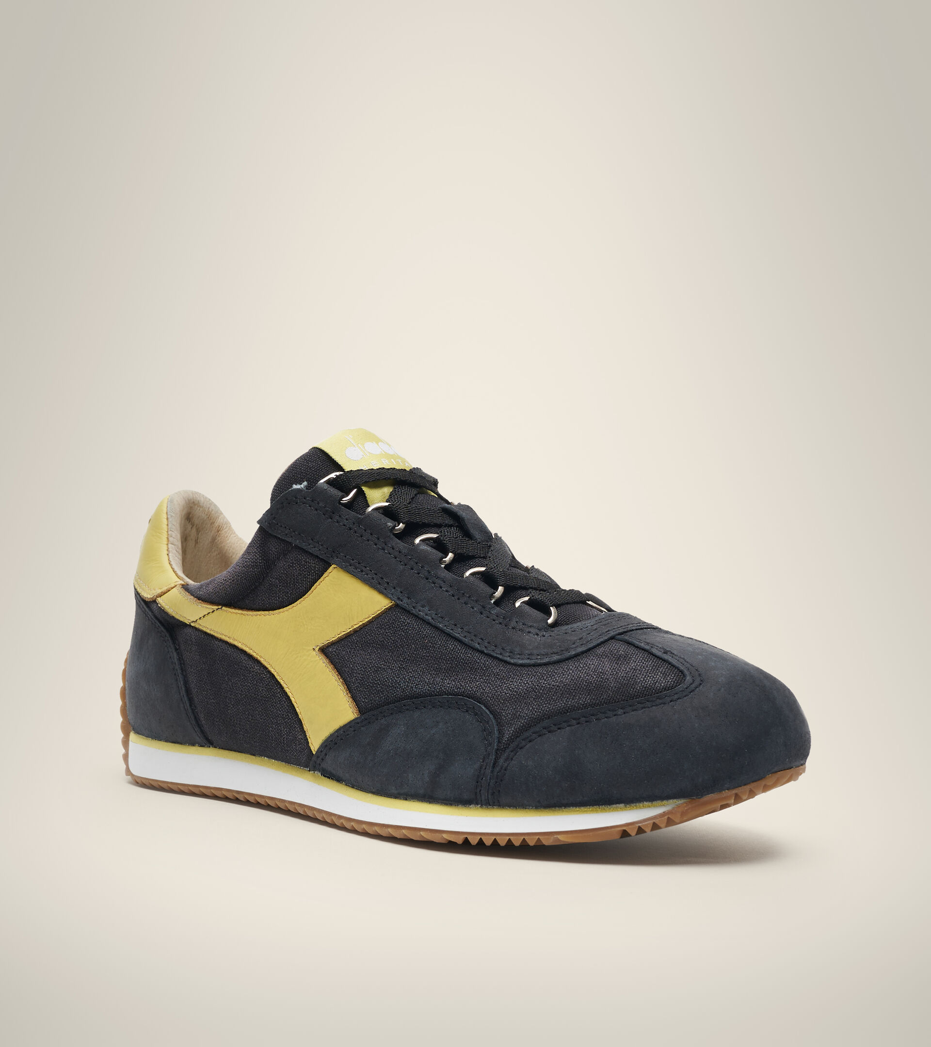 Heritage shoe - Unisex EQUIPE H CANVAS STONE WASH BLACK PHANTOM - Diadora