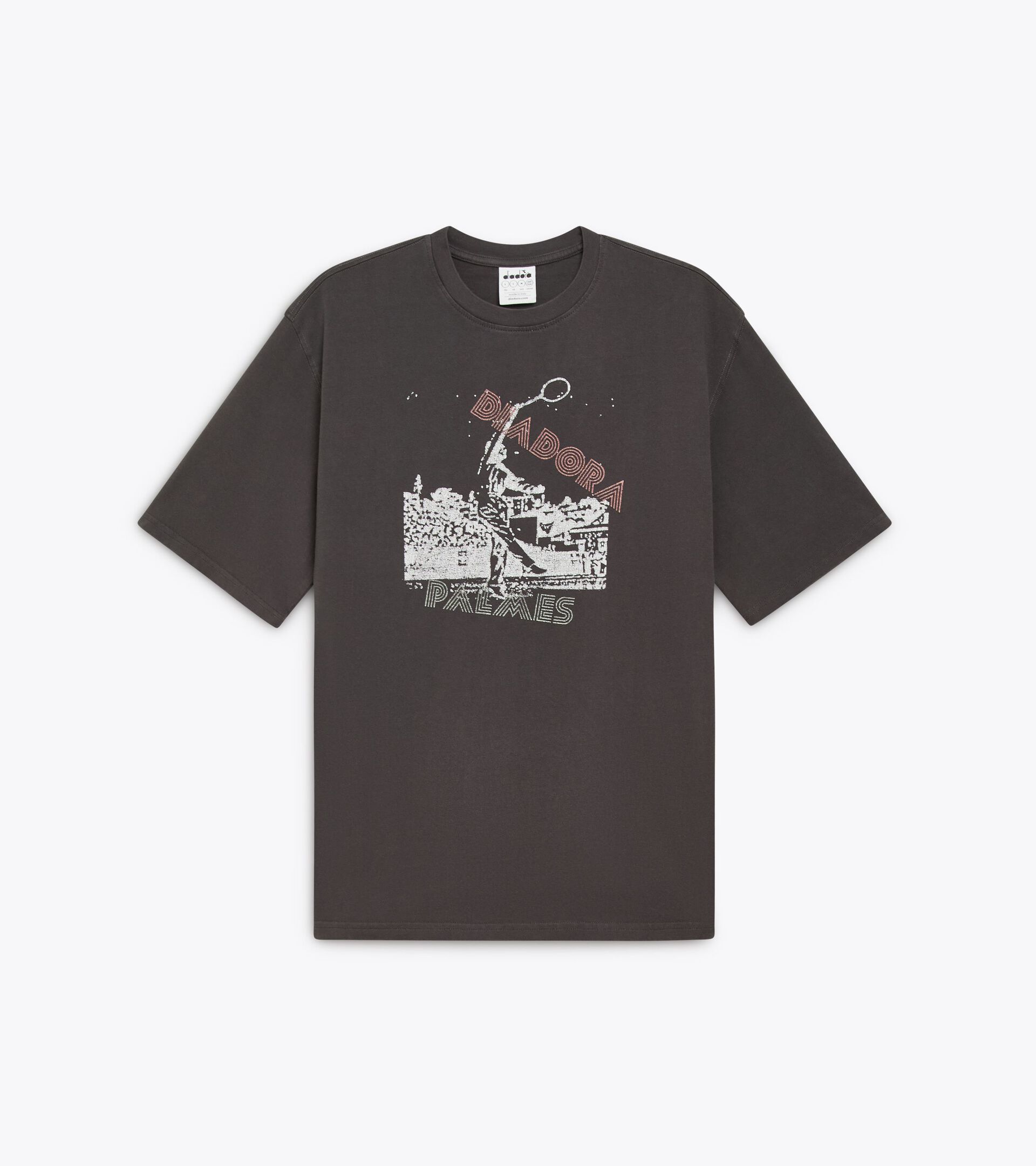 Legacy t-shirt with OG archive print - Made in Italy - All-gender T-SHIRT SS LEGACY I BLACK OYSTER - Diadora