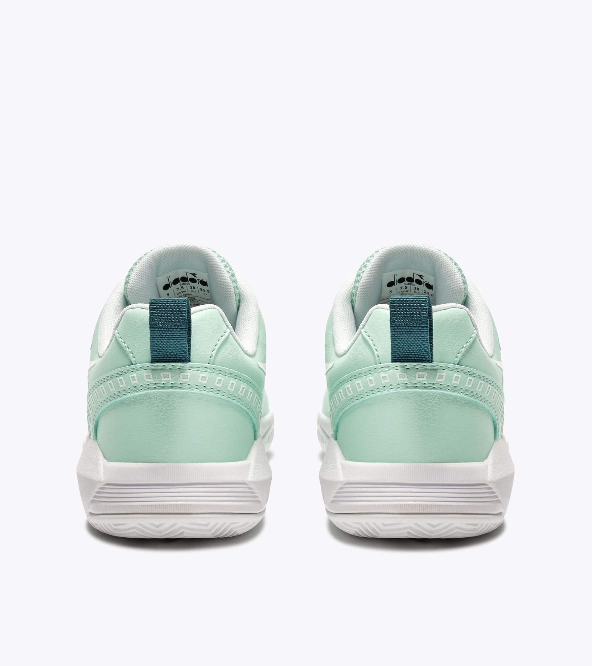 Chaussures de tennis pour terrains en terre battue - Joueuses rapides - Femme
 S. CHALLENGE 7 W SL CLAY VERDE BAIA/BIANCO - Diadora