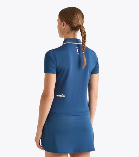 L. SS T-POLO TENNIS, ENSIGN BLUE Tennis polo shirt - Women’s L. SS T-POLO TENNIS ENSIGN BLUE - Diadora