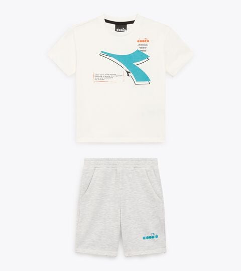 Sport suit - Fit comfort - Boy JB. SET DISTRICT TD OFF WHITE /MELANGE GRAY - Diadora