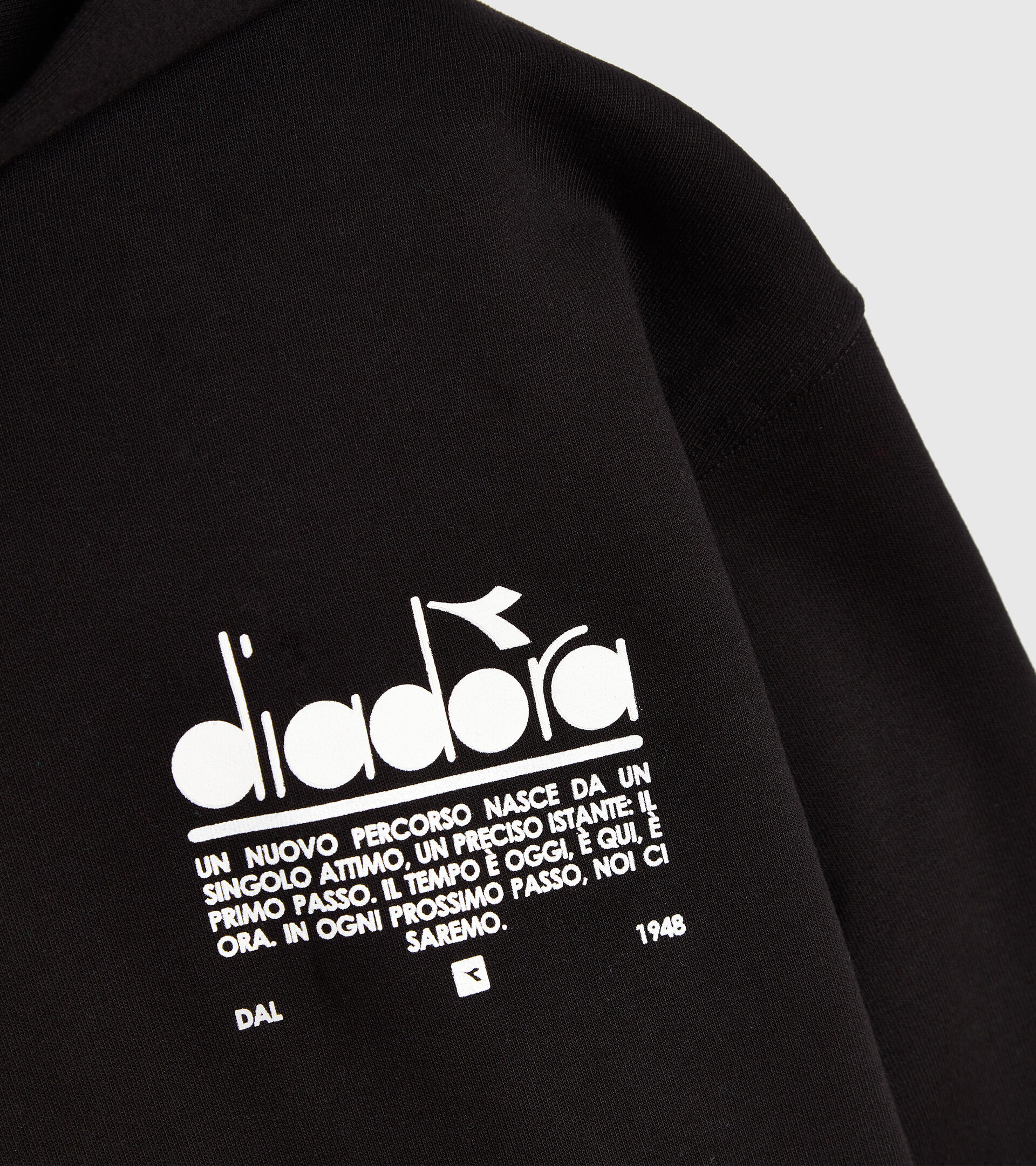 Organic cotton hoodie - Unisex HOODIE MANIFESTO BLACK - Diadora