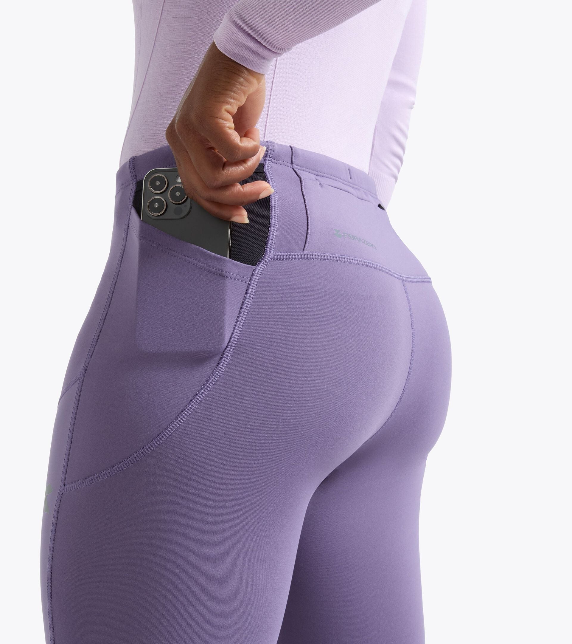 Thermoregulierende Leggings mit FIBRAZERO-Garnen - Winter Protection - Damen L. RUN TIGHTS WINTER FIBRAZERO TRAUBENKOMPOTT - Diadora