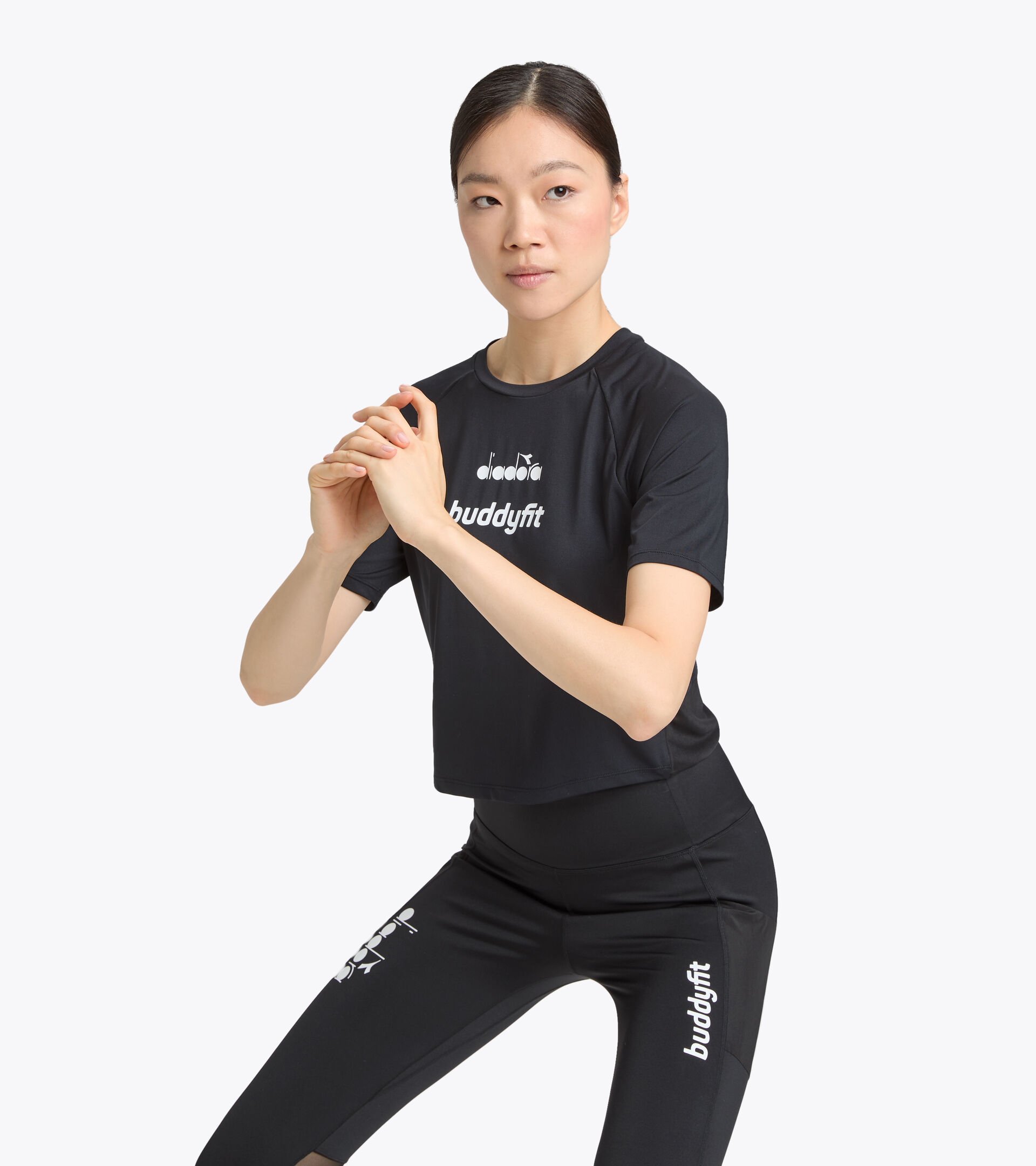 Training crop top - Women L. CROP TOP BUDDYFIT BLACK - Diadora