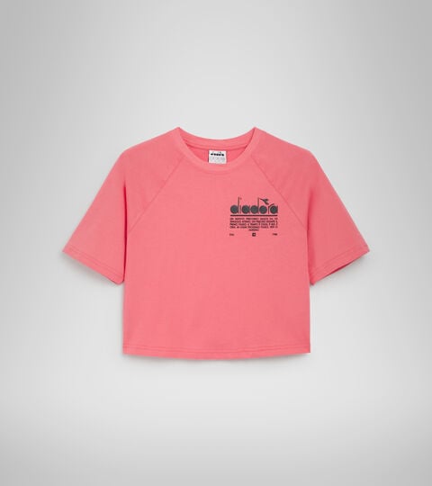 Camiseta de algodón - Mujer L. T-SHIRT SS  MANIFESTO ROSA TE - Diadora