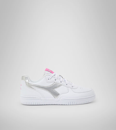 Footwear Sport BAMBINO RAPTOR LOW GS BIANCO/ARGENTO Diadora