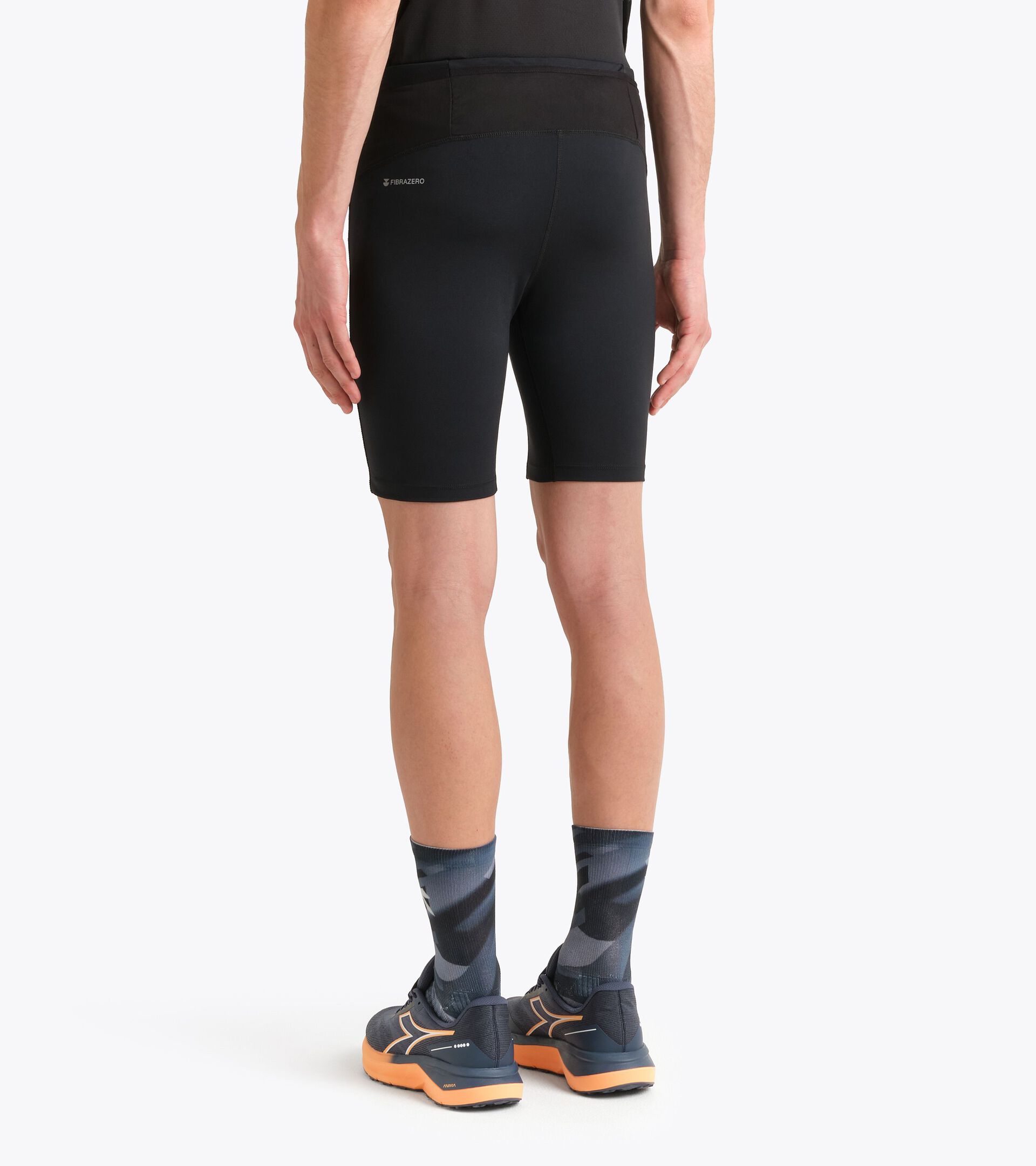 FIBRAZERO Leggings shorts - Running - Men&rsquo;s
 SHORT TIGHTS SUPER LIGHT FIBRAZERO BLACK - Diadora