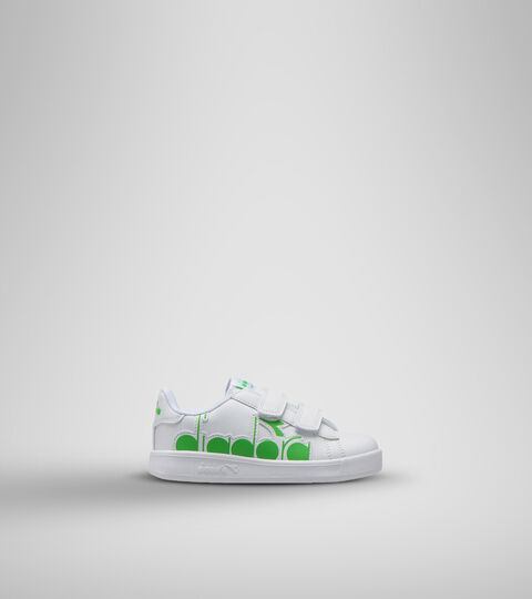 Sports shoe - Unisex kids GAME P BOLDER PS WHITE/GREEN EVIDENCE - Diadora