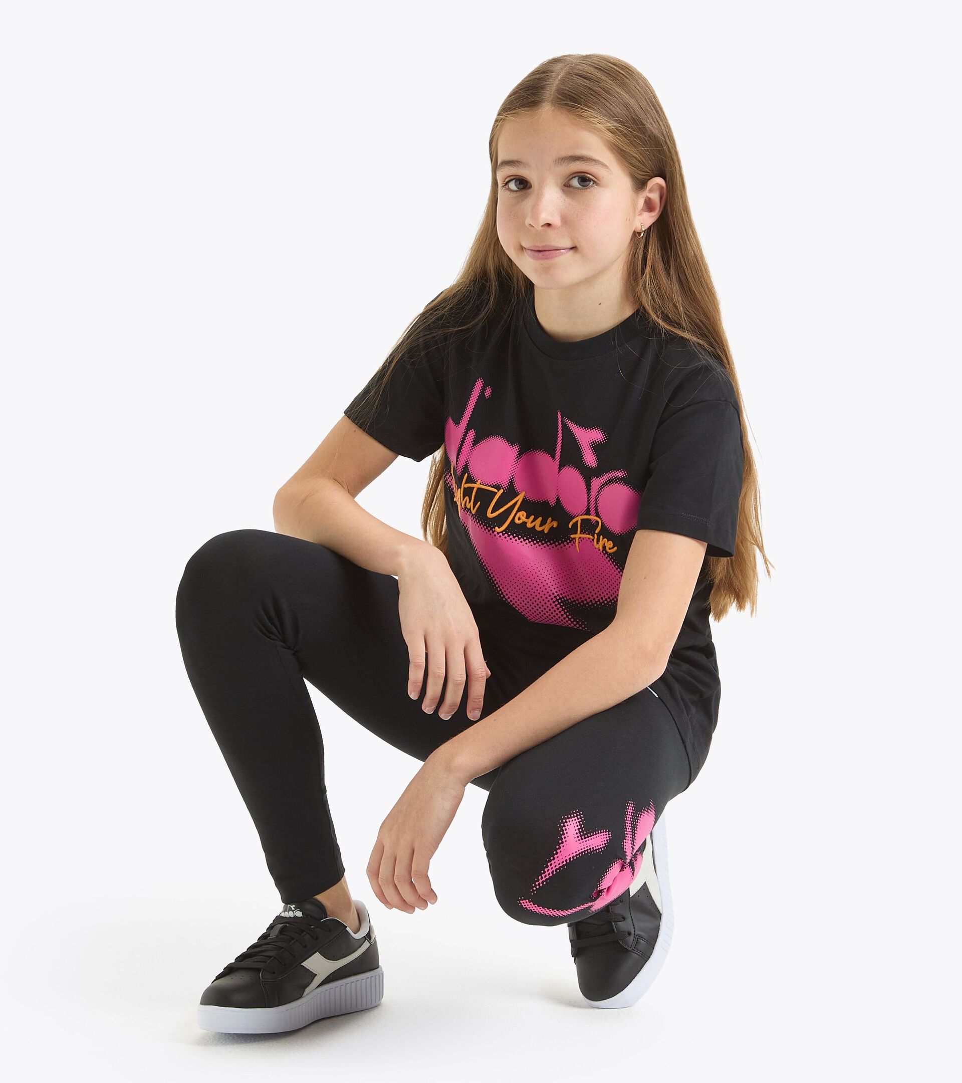 Leggings - Mädchen
 JG.LEGGINS LOGO PIXEL SCHWARZ - Diadora