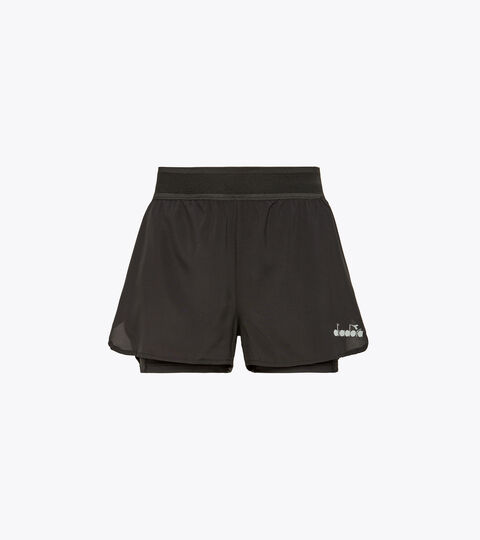 L. DOUBLE LAYER SHORTS BE ONE, NERO Pantaloncino da running - Donna L. DOUBLE LAYER SHORTS BE ONE NERO - Diadora