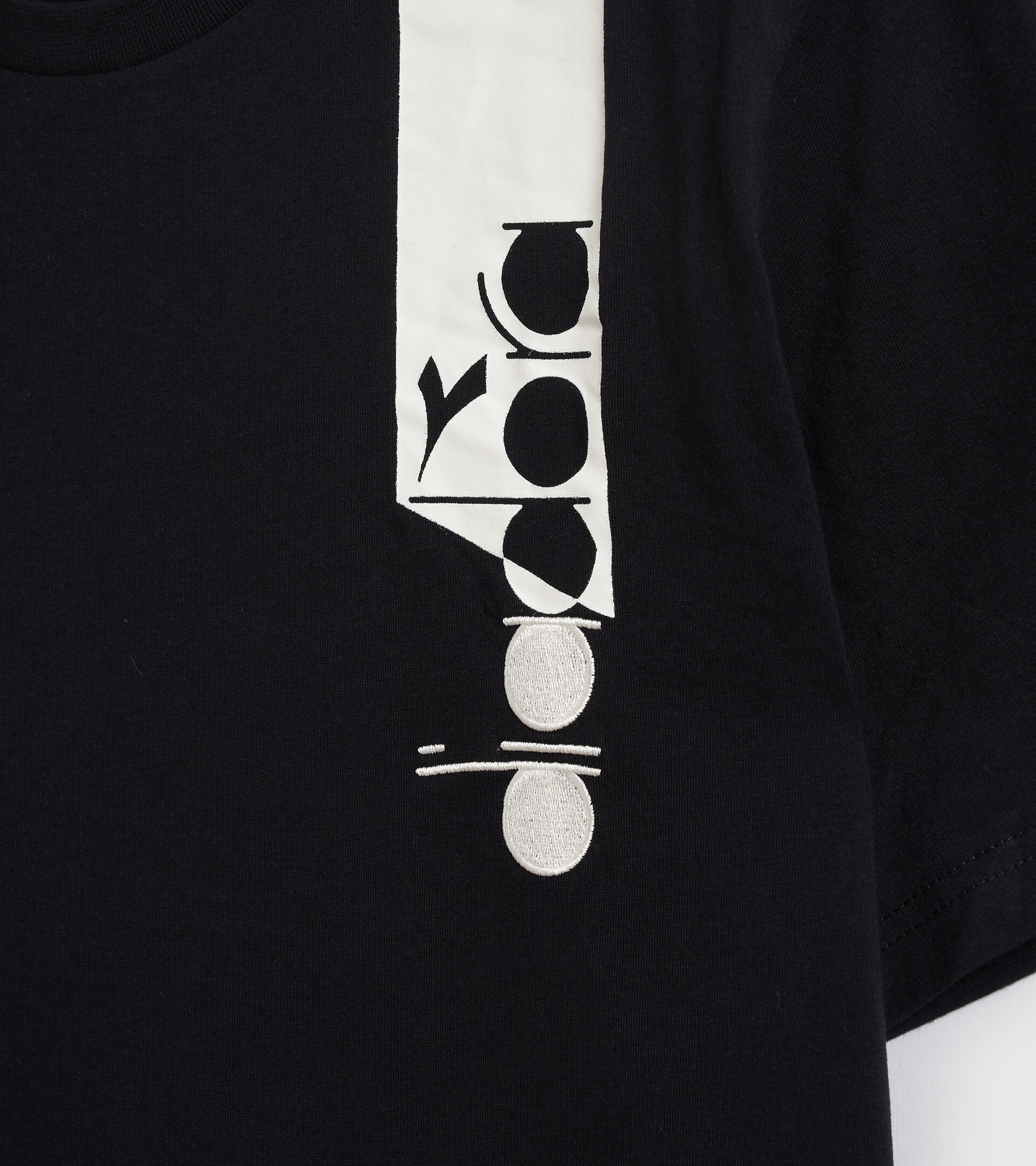 T-shirt - Unisex T-SHIRT SS ICON NEUN EISEN/WEISS/BLAU FLUO - Diadora