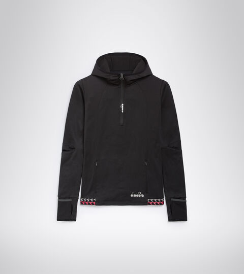 L. HD WARM UP WINTER SWEAT, NERO Felpa da running invernale - Donna L. HD WARM UP WINTER SWEAT NERO - Diadora